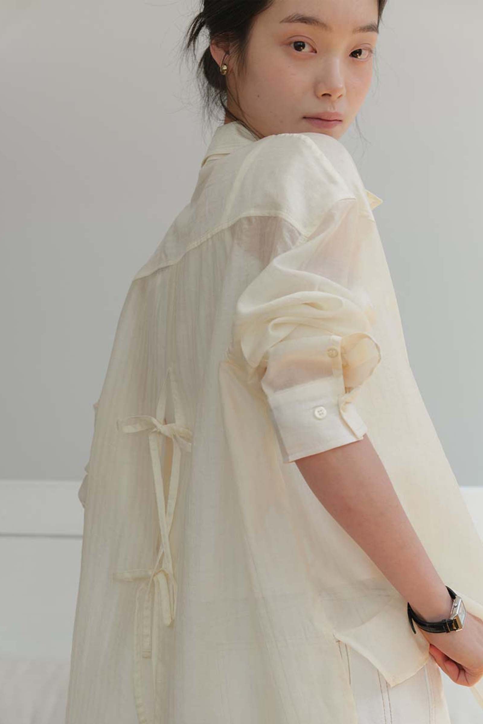 FLOW BACK SHIRT_CREAM