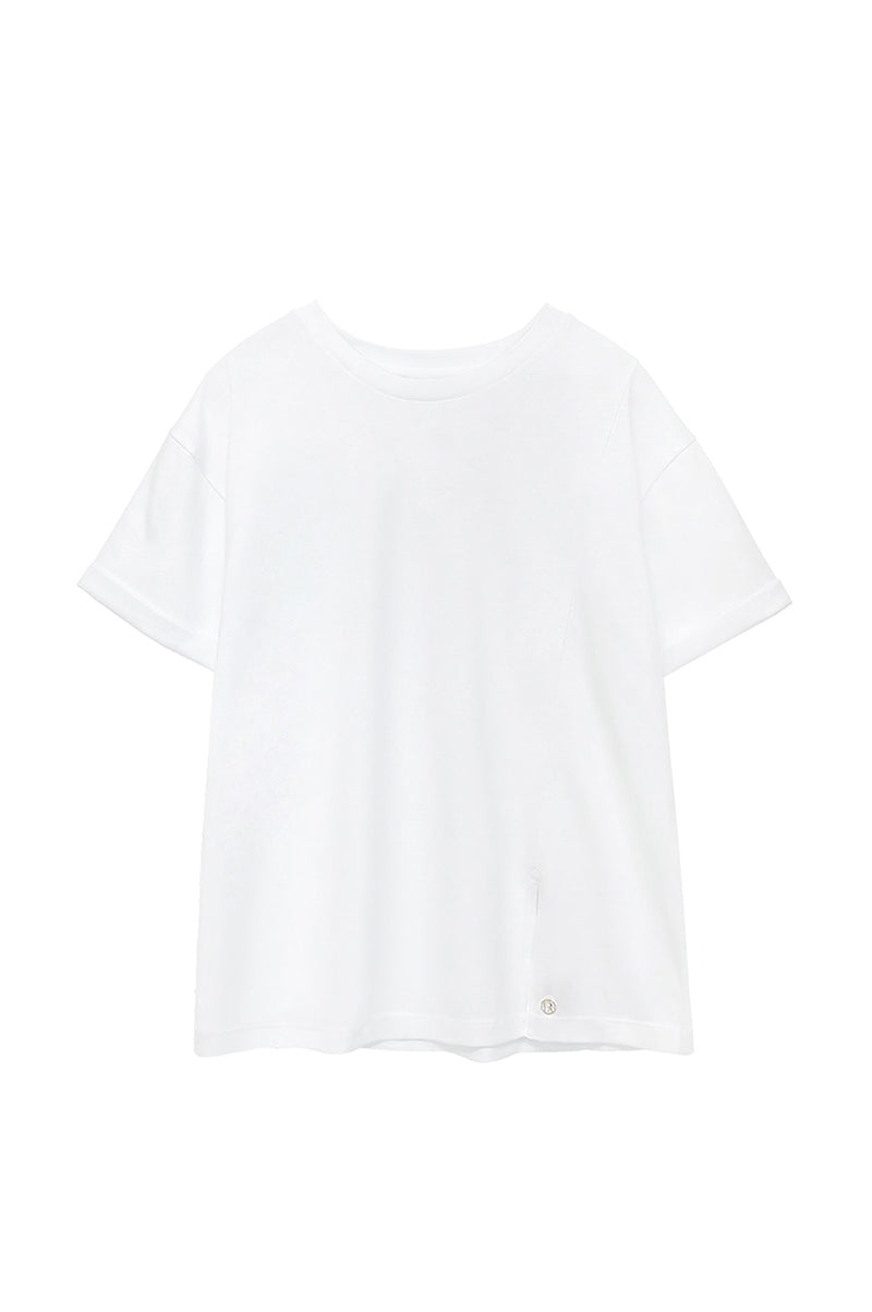 PREQUEL SLIT T-SHIRT_BLANC