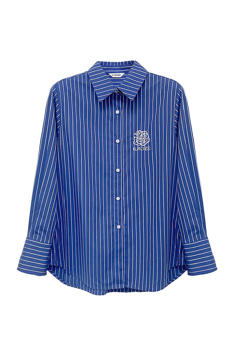 ROZE STRIPE SHIRT_BLUE