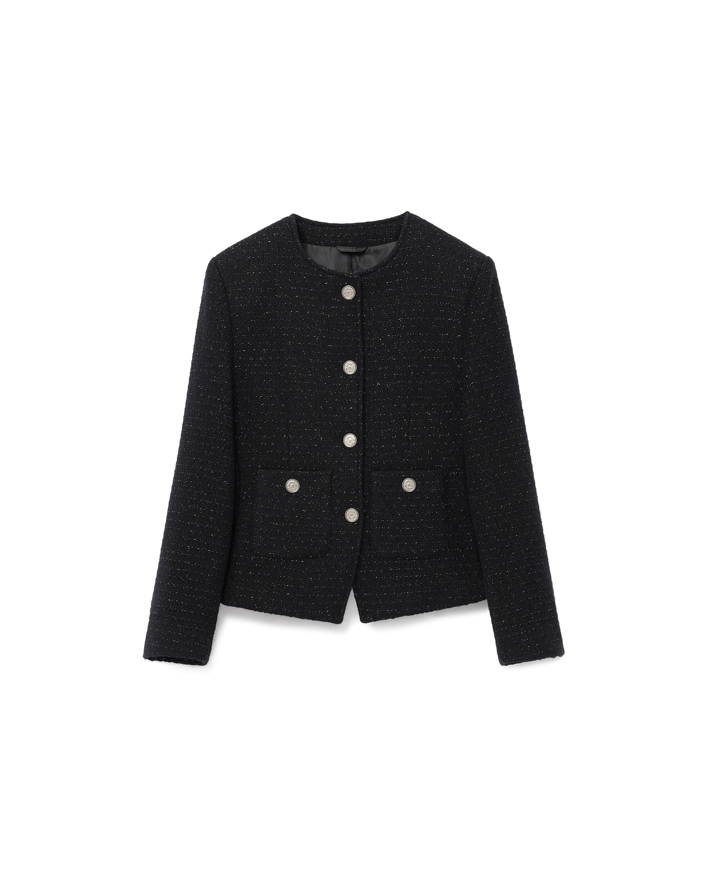 SHINING CLASSIC TWEED JACKET_BLACK