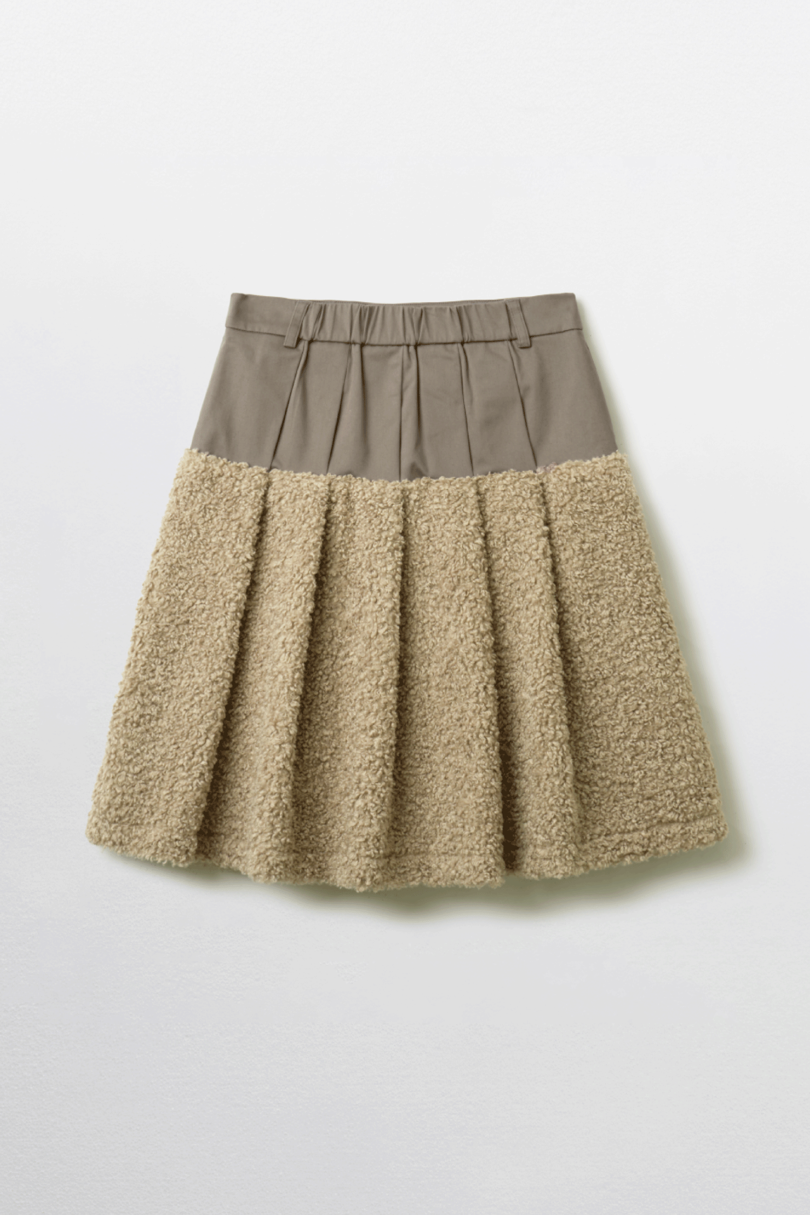 JUPE MIDI POLAIRE_BEIGE
