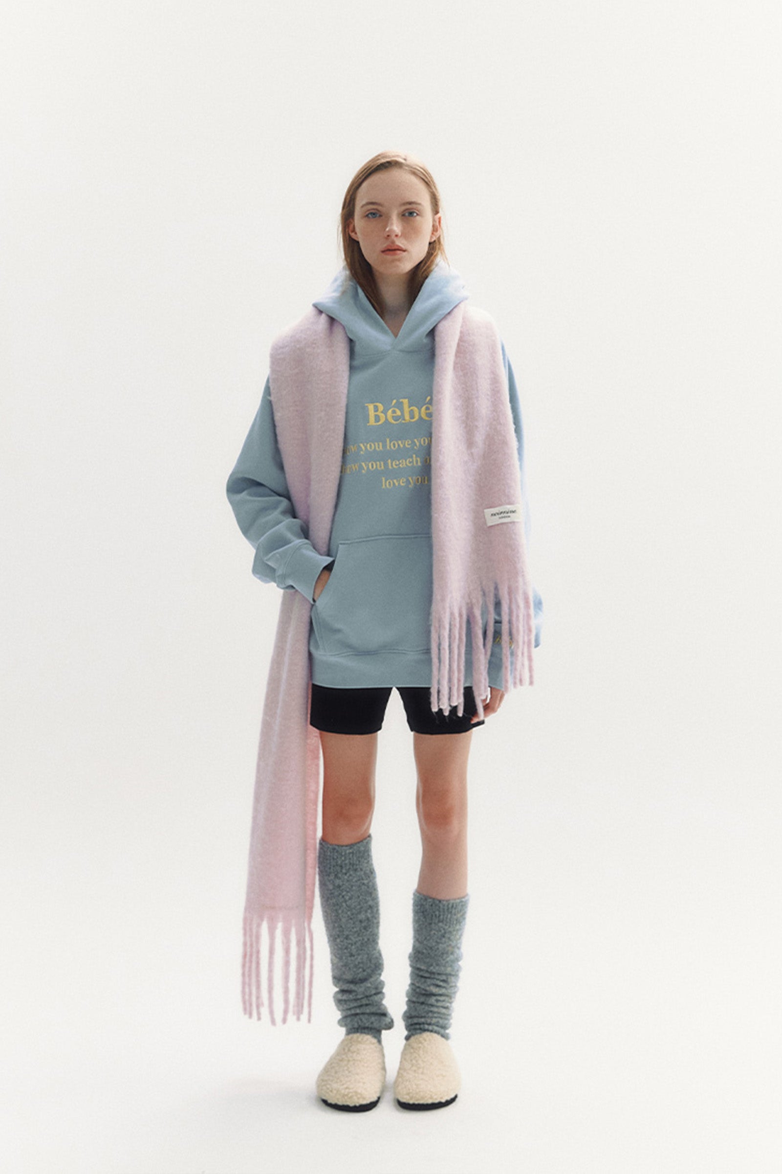 BLURRY HUG SCARF_PINK