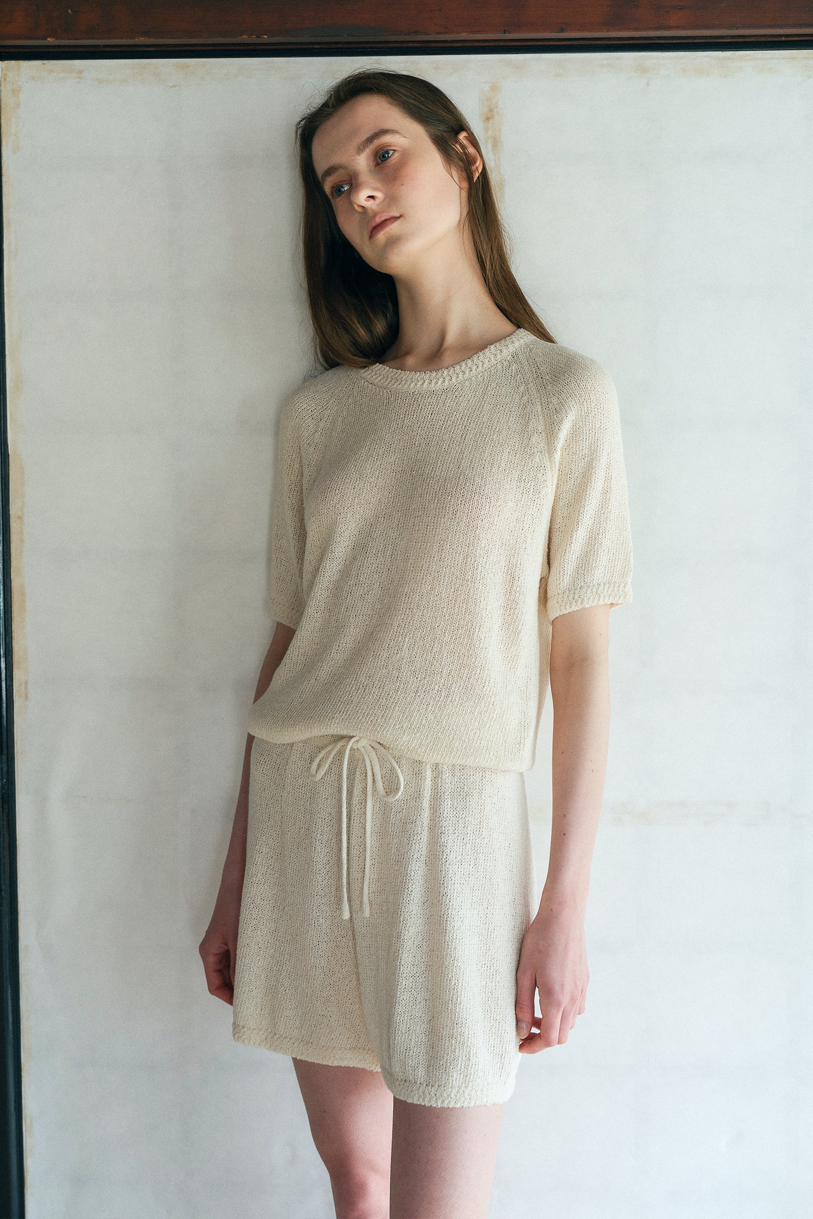 HARRIETTE KNIT SHORTS_CREAM