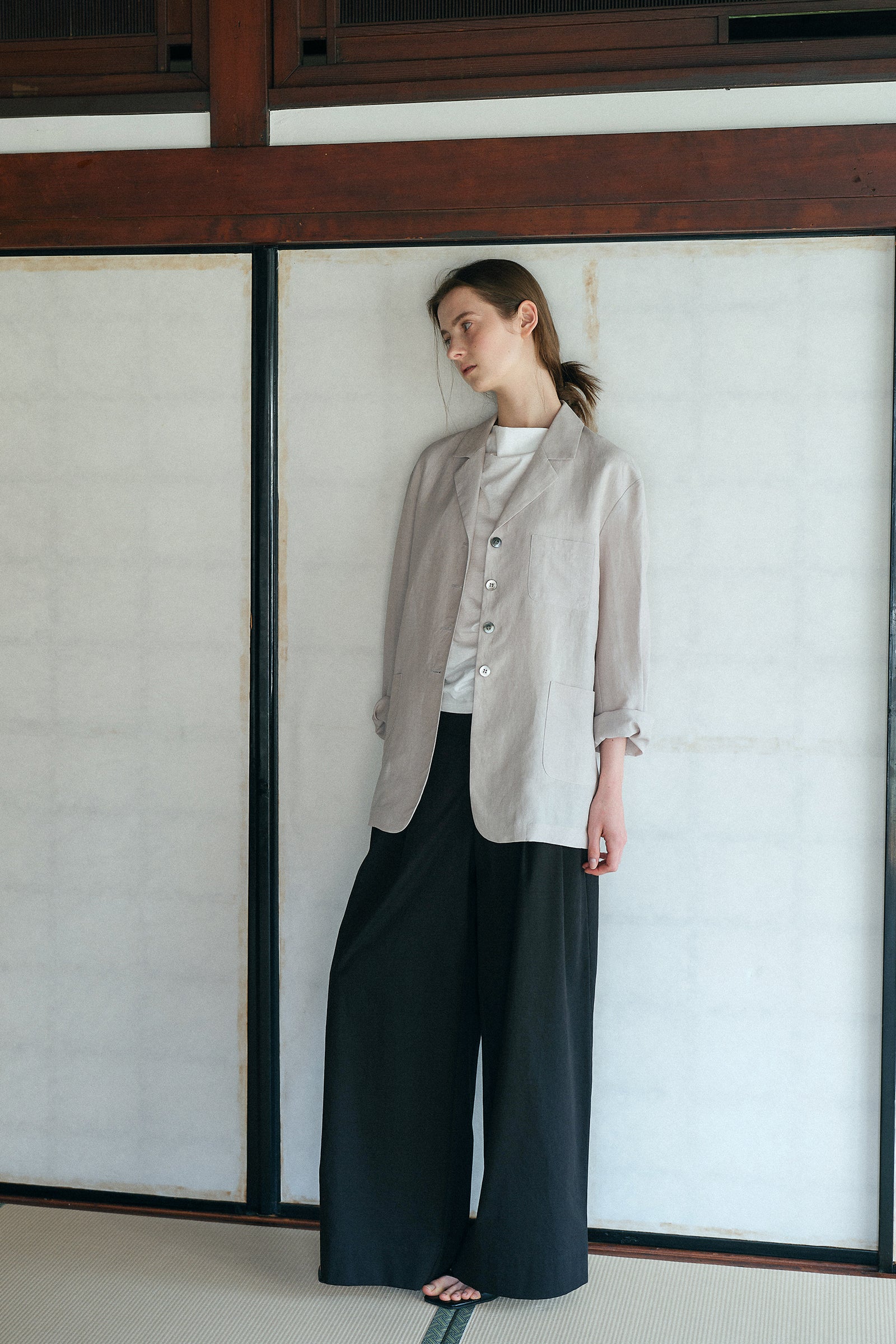 SEVILLA LINEN JACKET_GRIS CLAIR