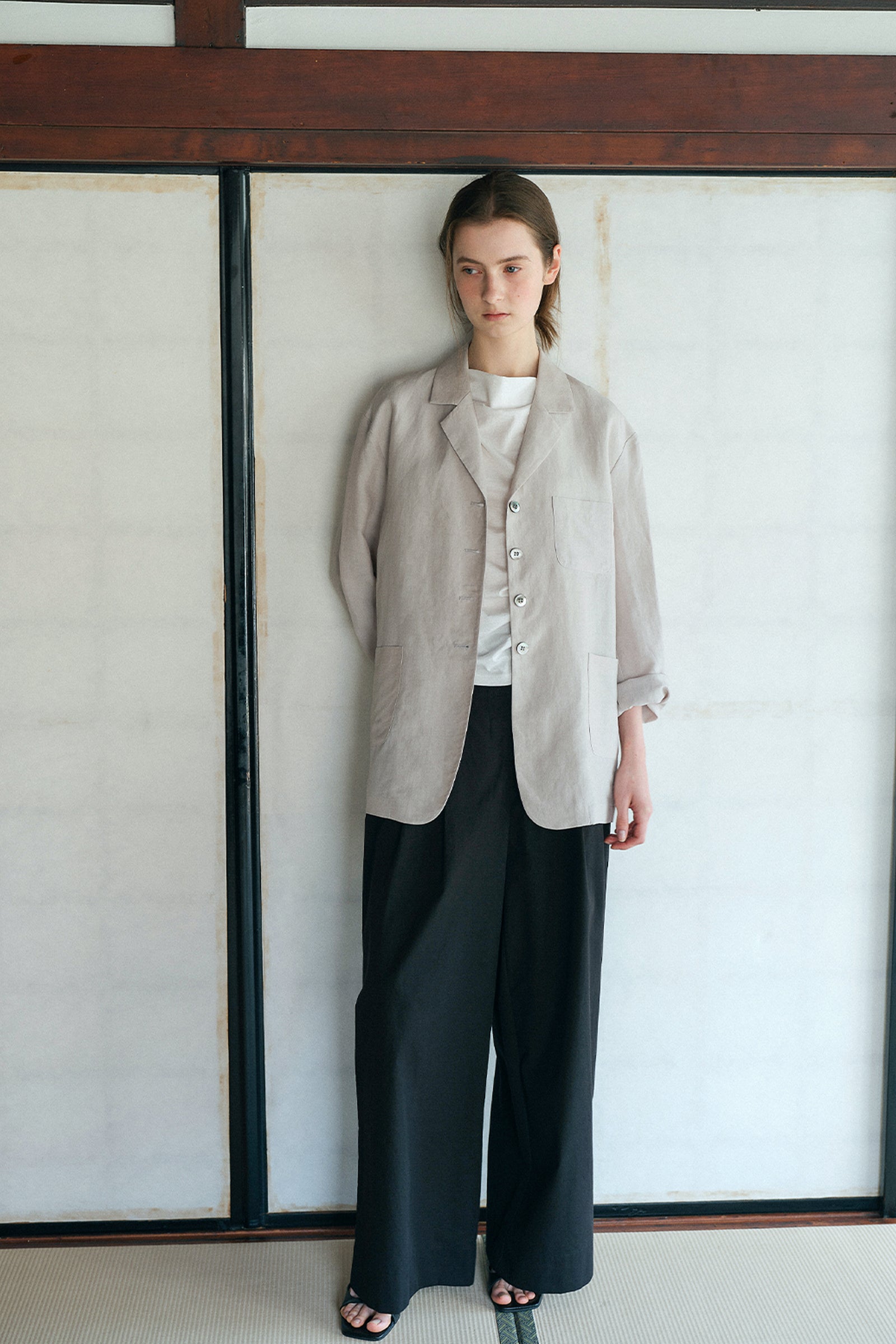 SEVILLA LINEN JACKET_GRIS CLAIR
