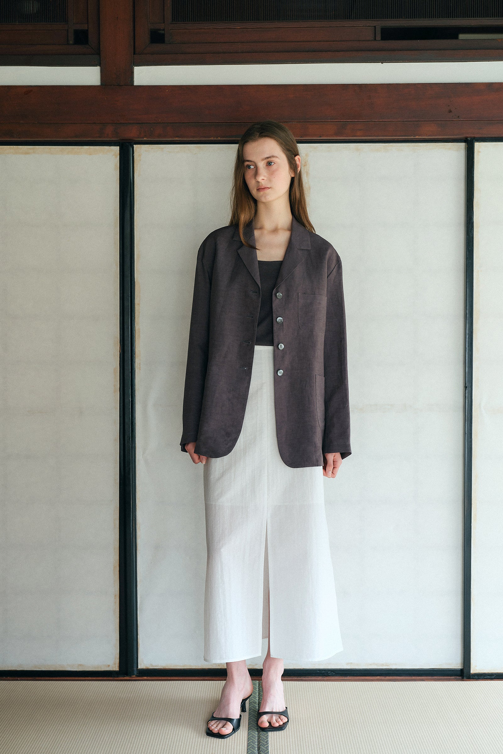 SEVILLA LINEN JACKET_CHARBON