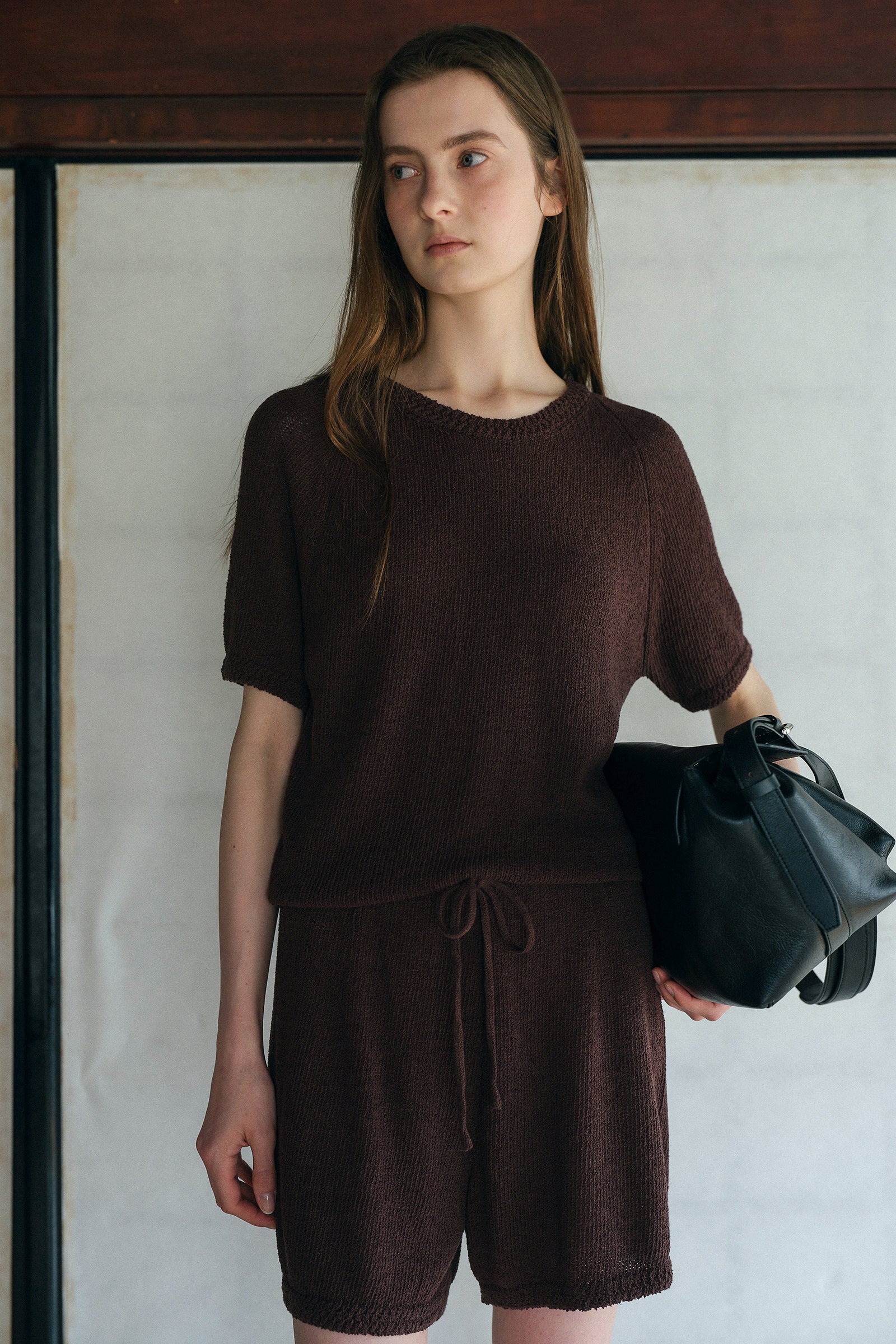 HARRIETTE KNIT TOP_MARRON