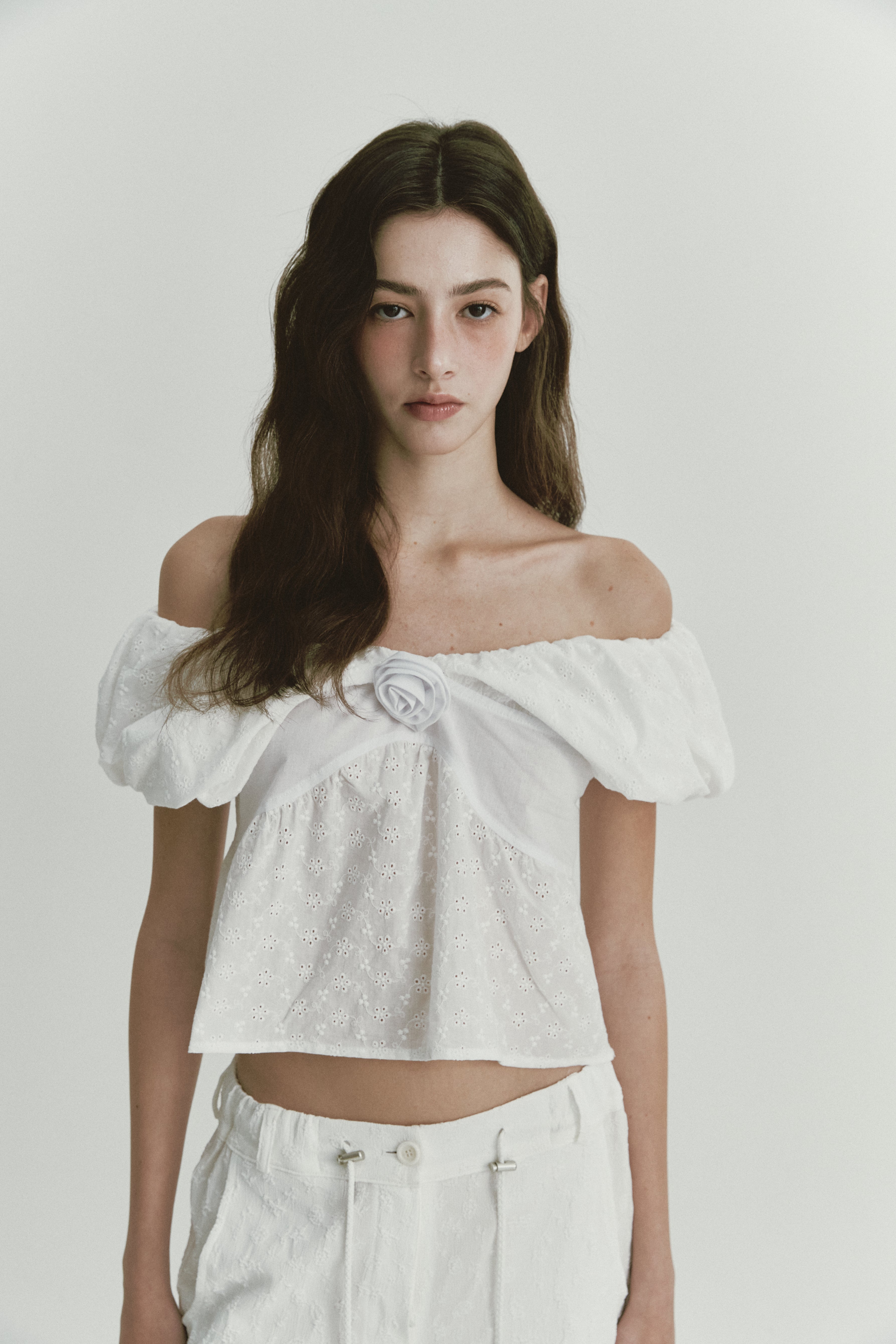 ASURA, BLOUSE MANCHES BOUFFANTES_BLANC