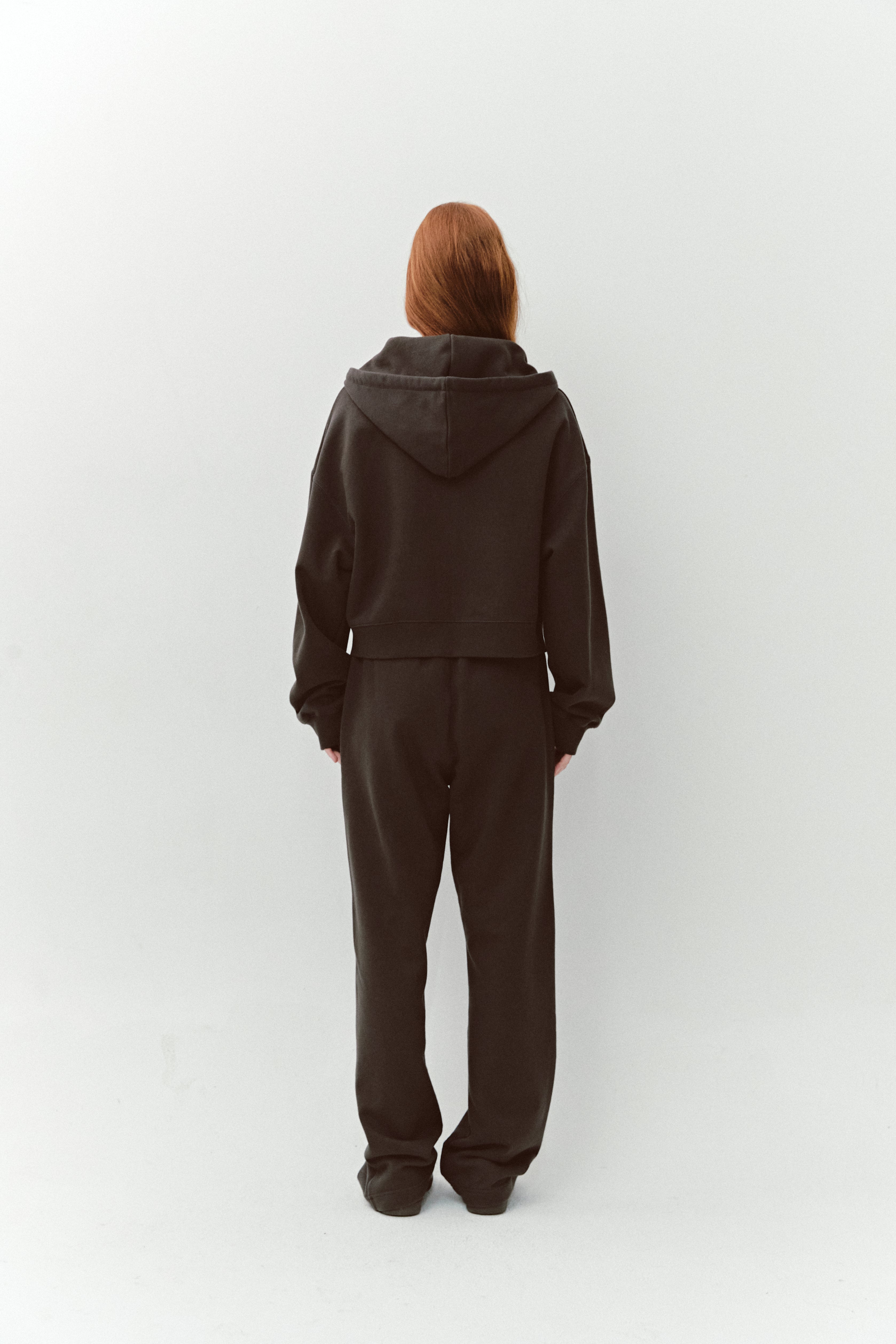 AS BASIC HOOD ZIP UP_CHARCOAL