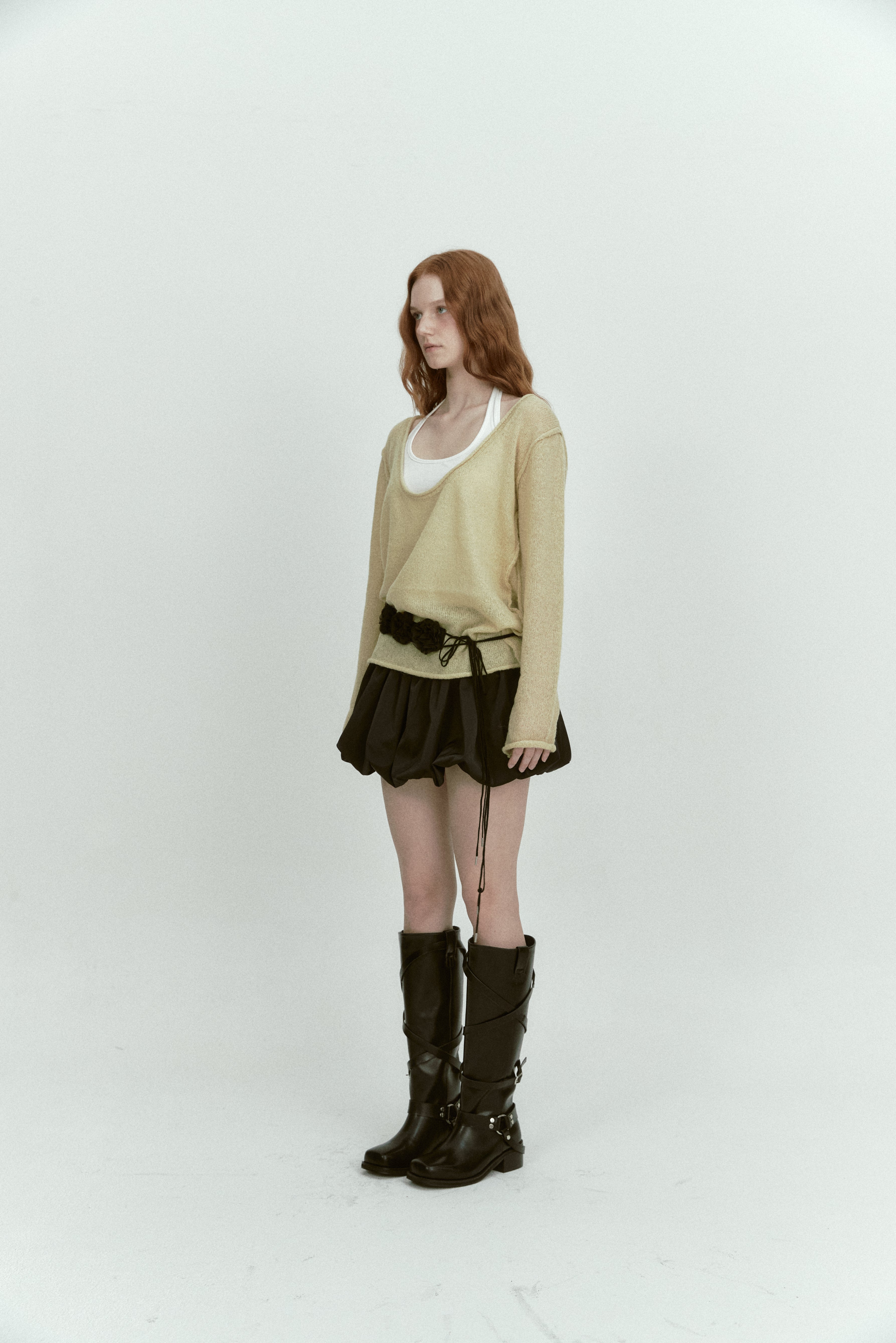 2-WAY ALPACA KNIT_JAUNE VERT