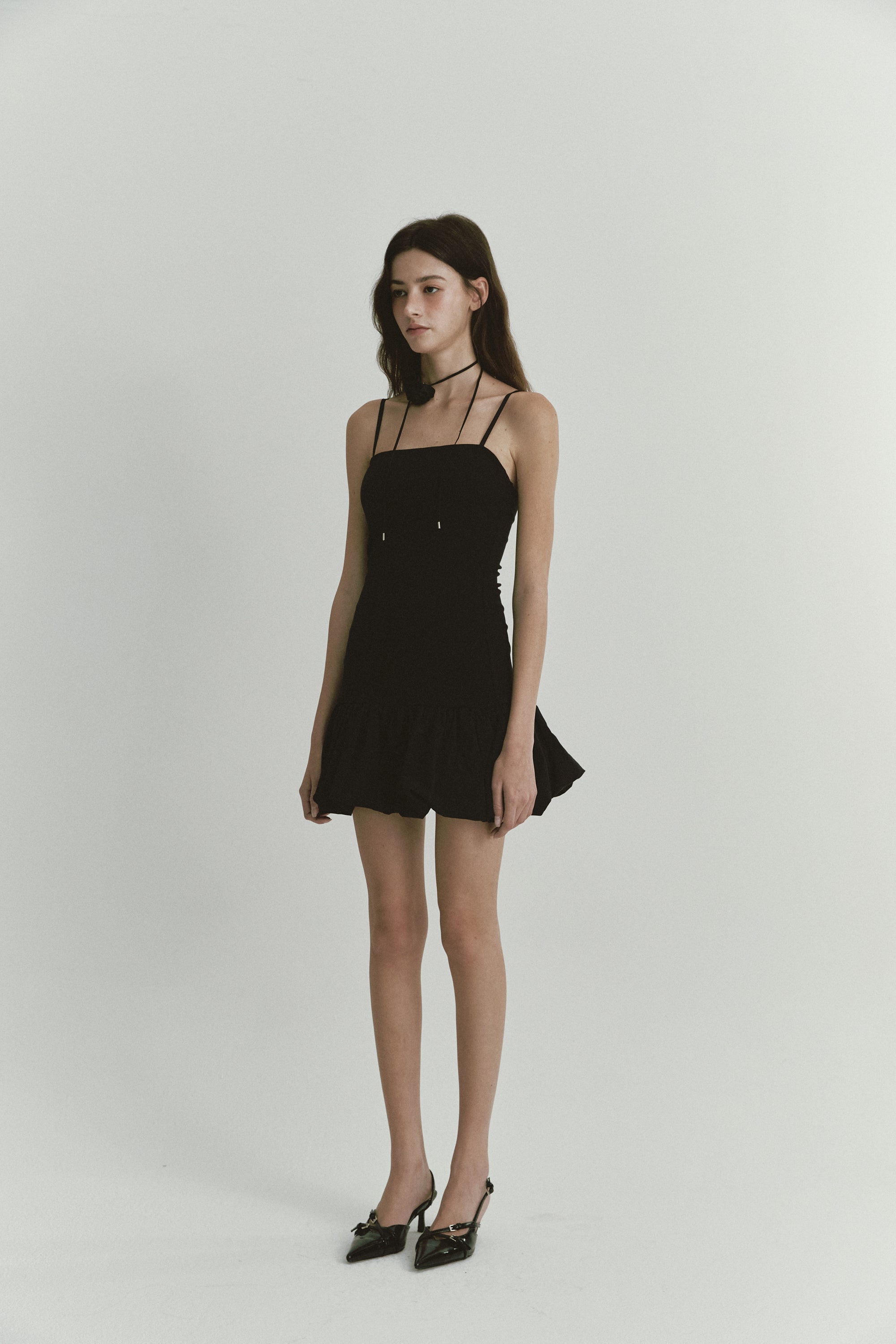 ROSE BALLOON DRESS_BLACK