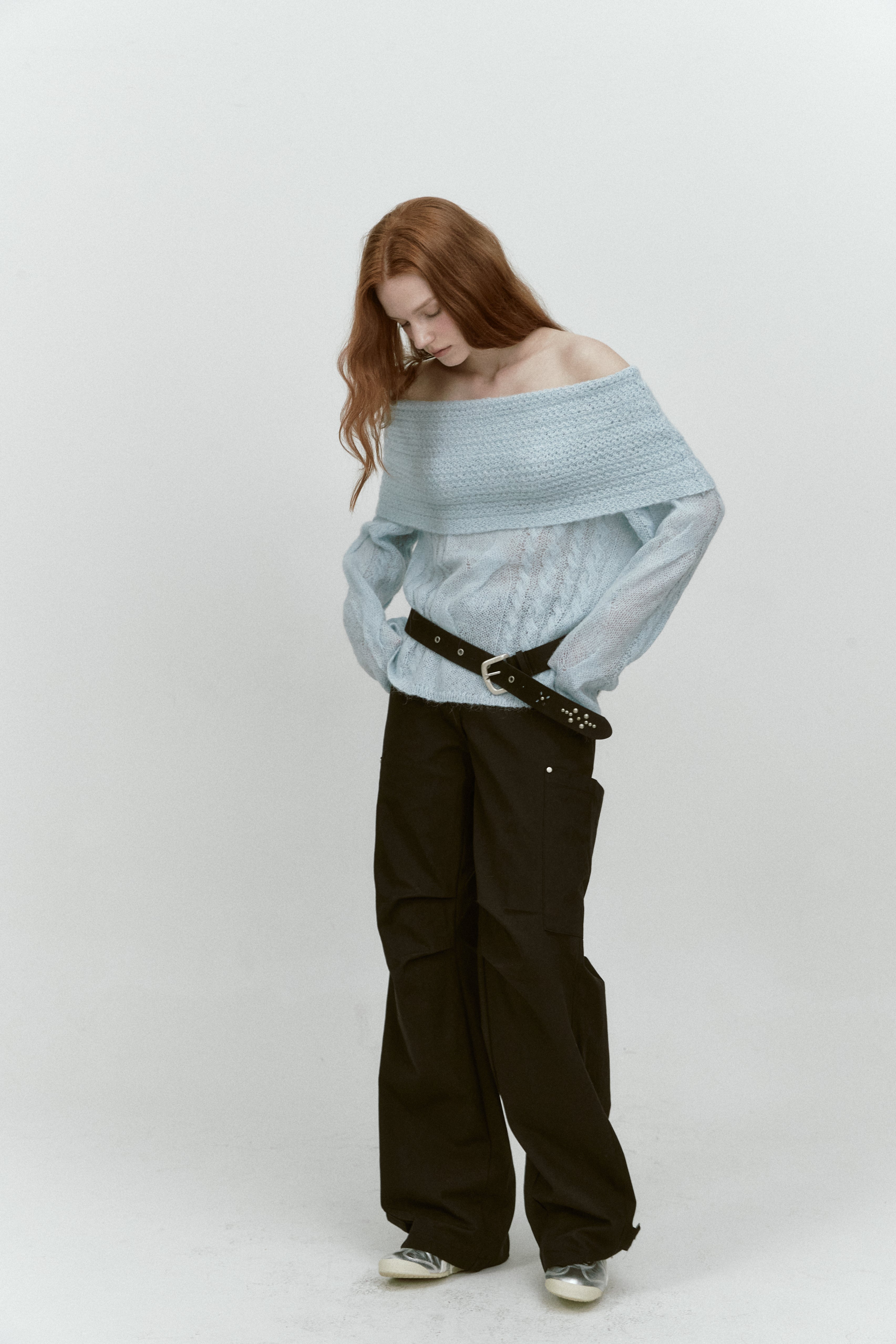 ALPACA TWIST OFF SHOULDER KNIT_SKY BLUE