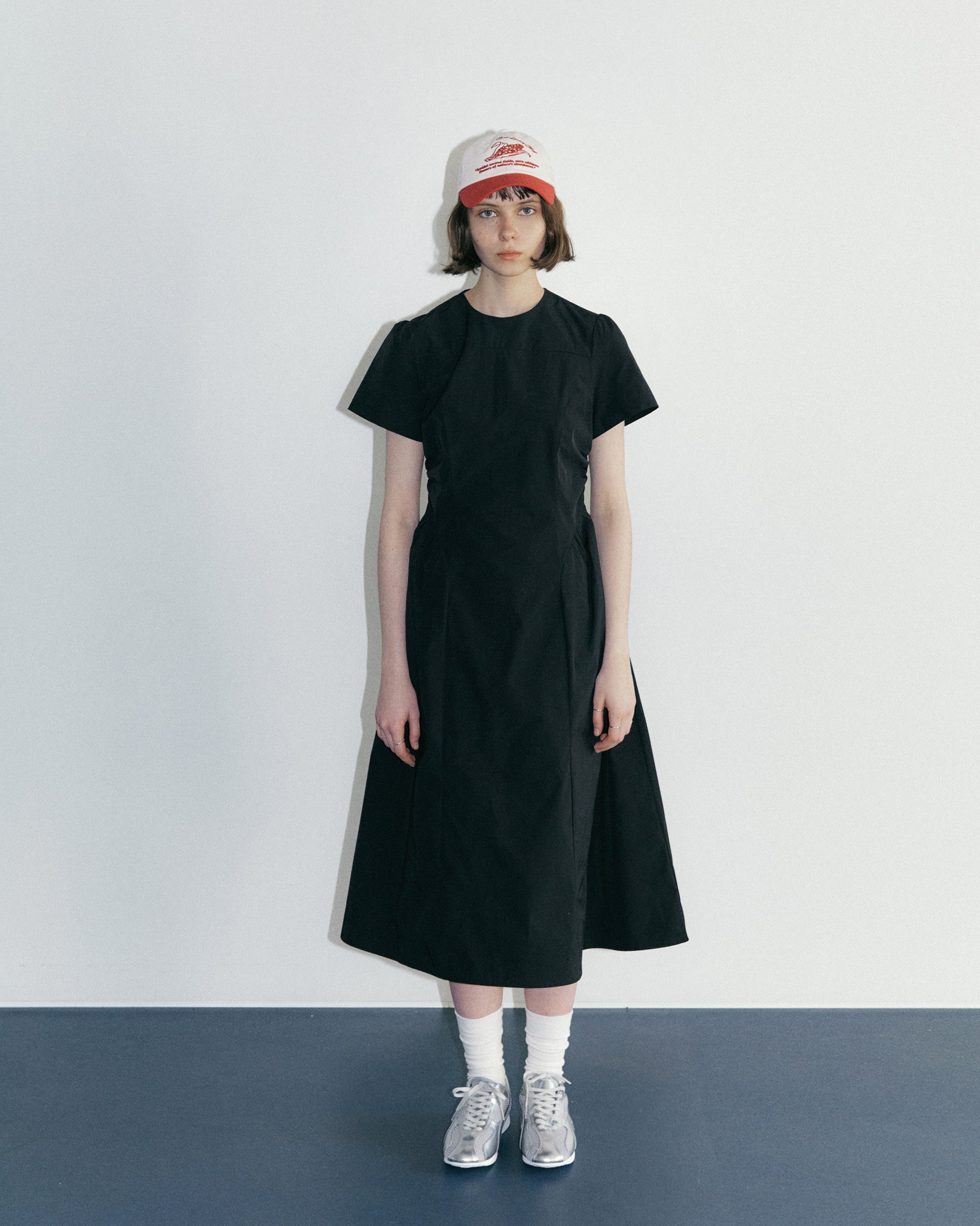 PURFF SLEEVE DRESS_BLACK