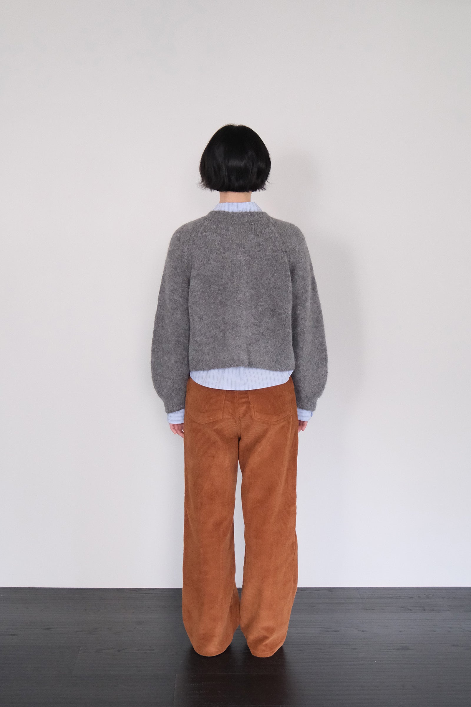 MOUI CLOUD ALPACA KNIT CARDIGAN_DARK GREY