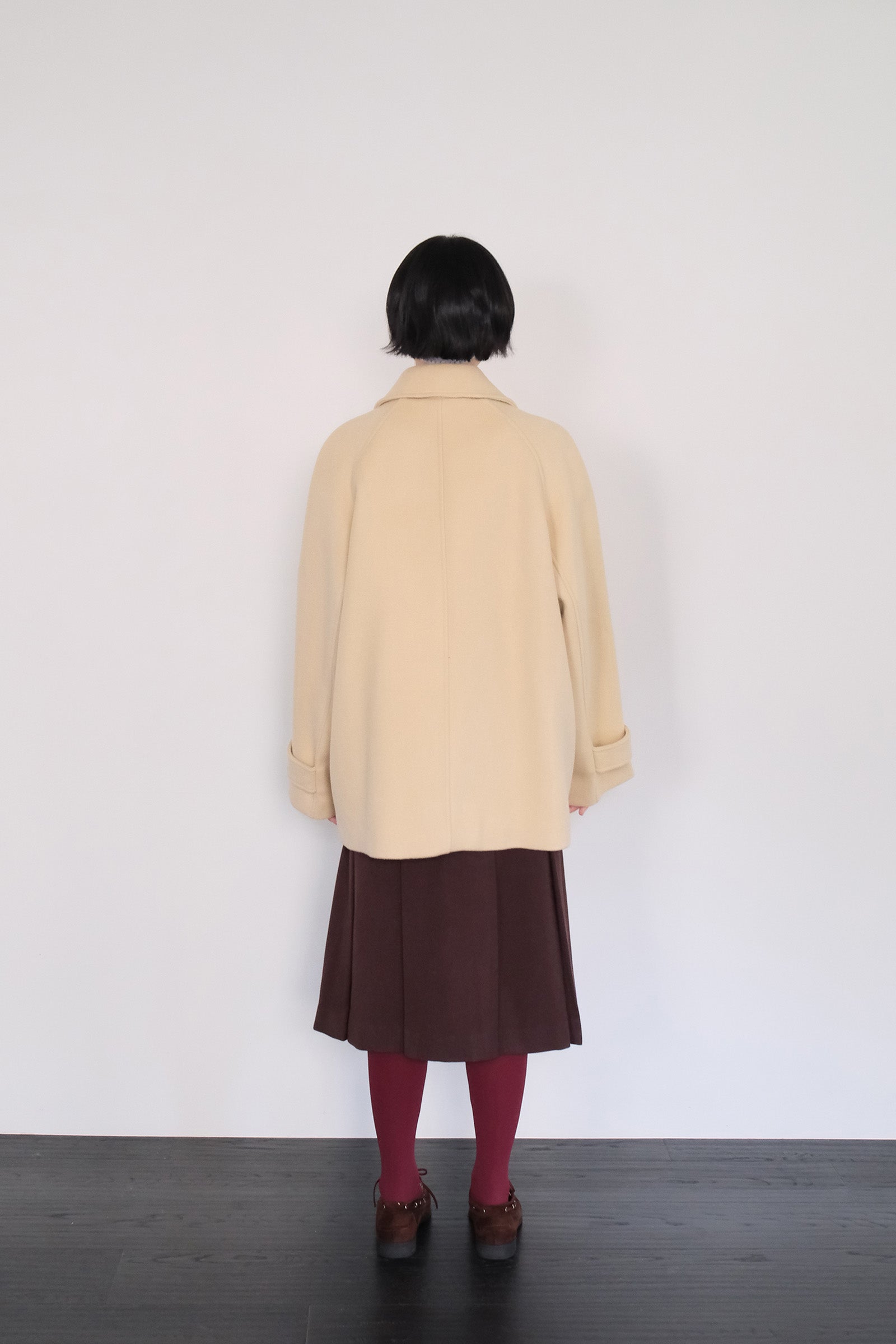MOUI CLASSIC WOOL HALF COAT_BUTTER