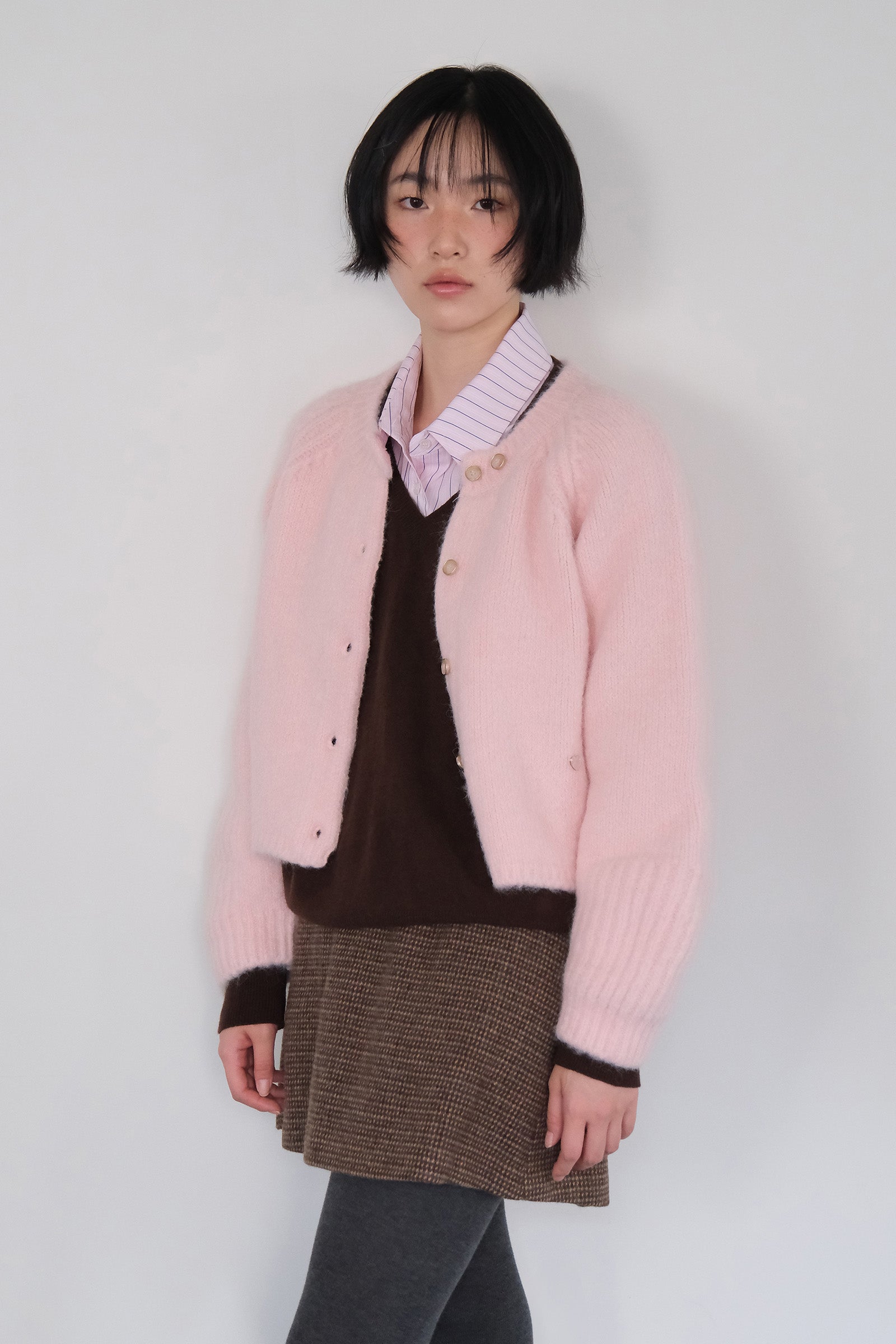 MOUI CLOUD ALPACA KNIT CARDIGAN_PINK