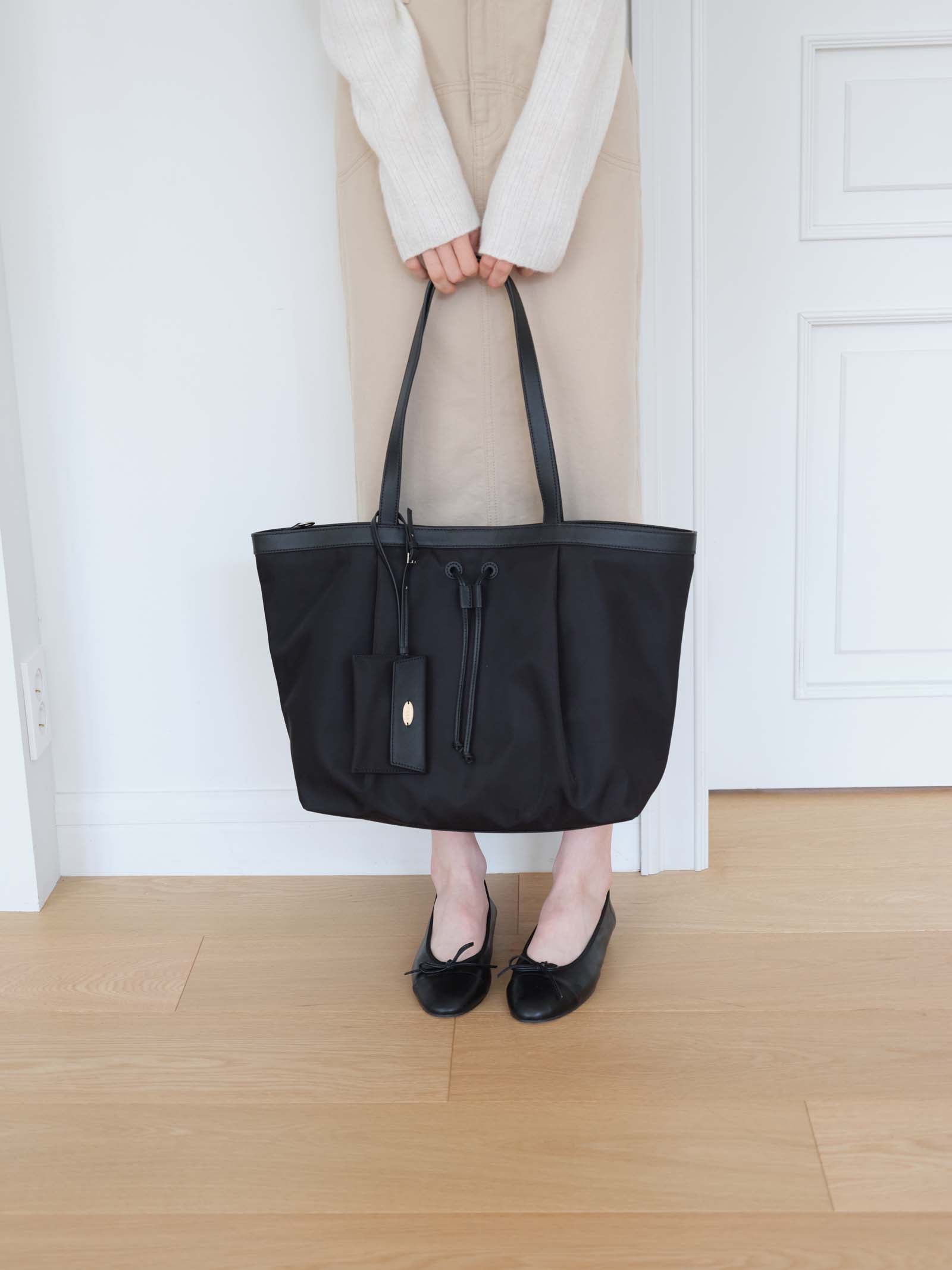 TOTE BAG BATEAU EN NYLON_NOIR