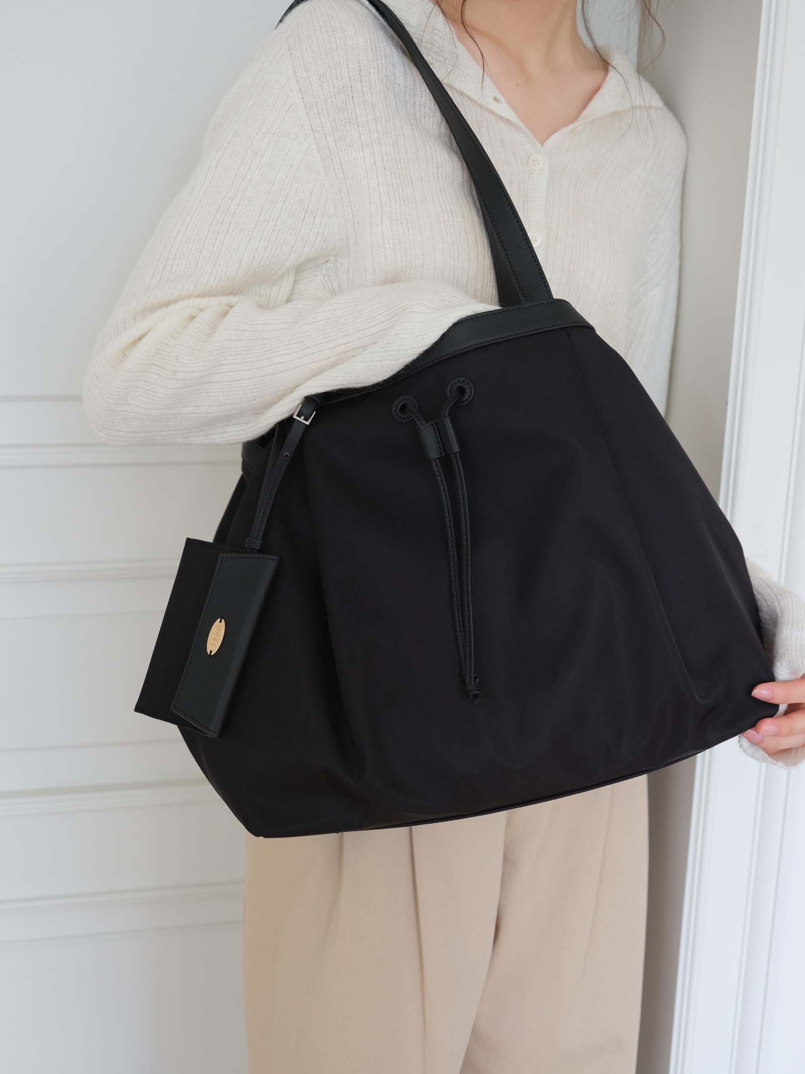 TOTE BAG BATEAU EN NYLON_NOIR