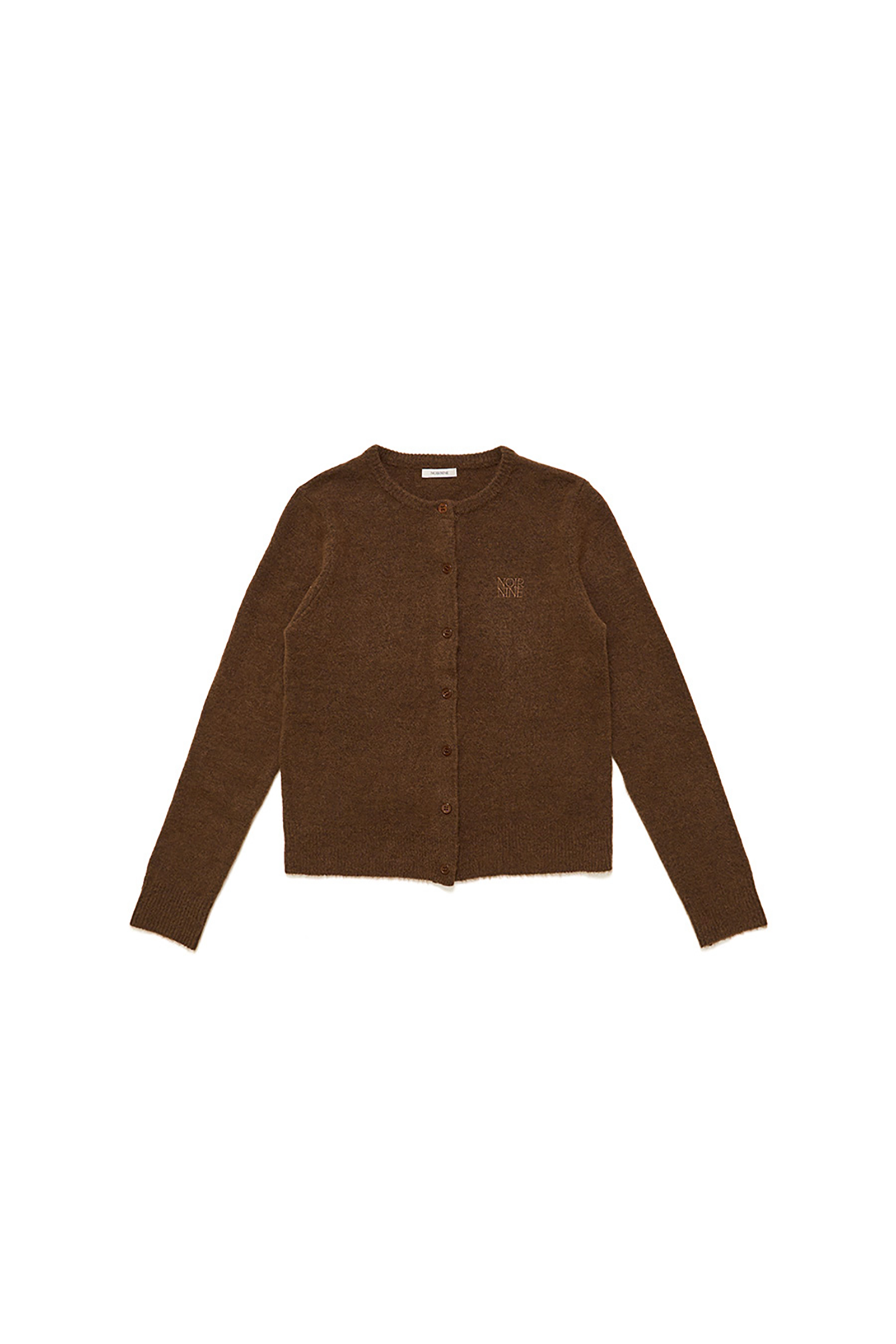 WOOL BLENDED CARDIGAN_BROWN