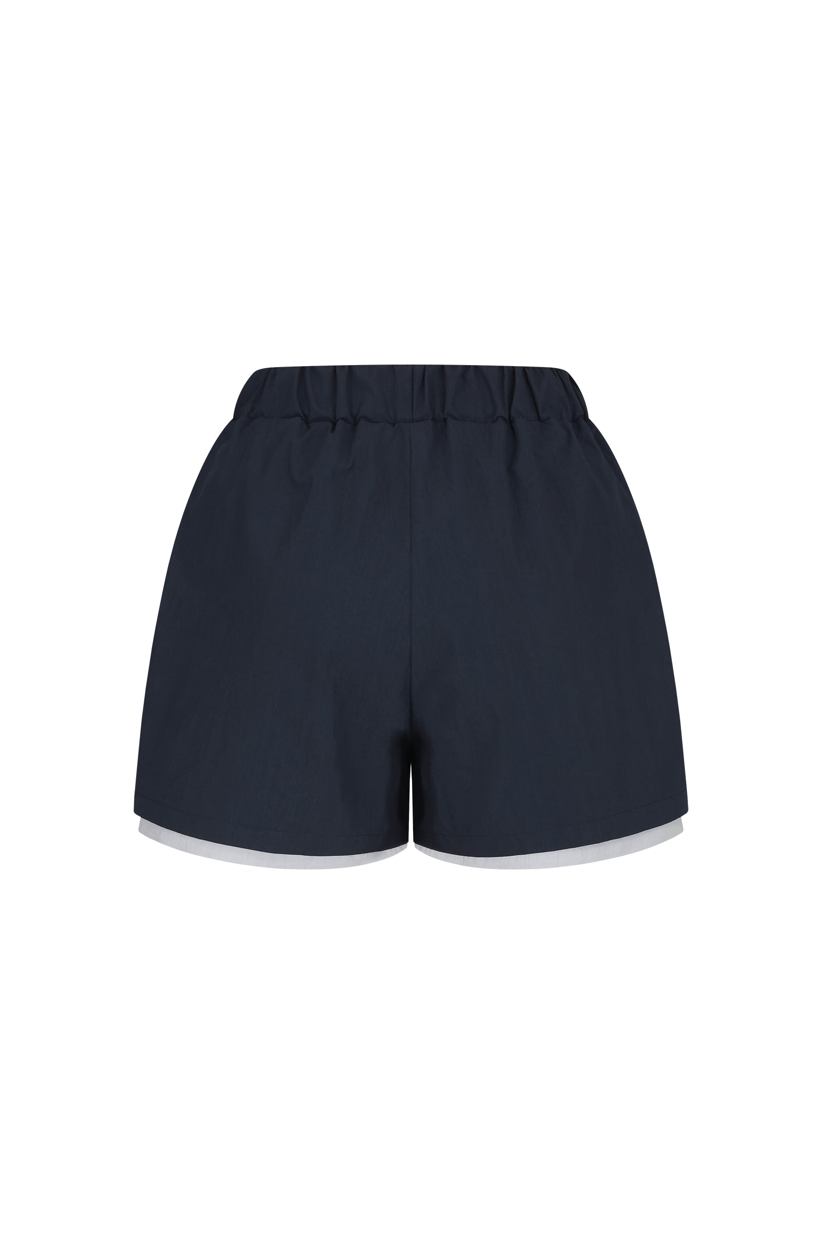 COLOR POINTED BANDING SHORTS_BLEU MARINE