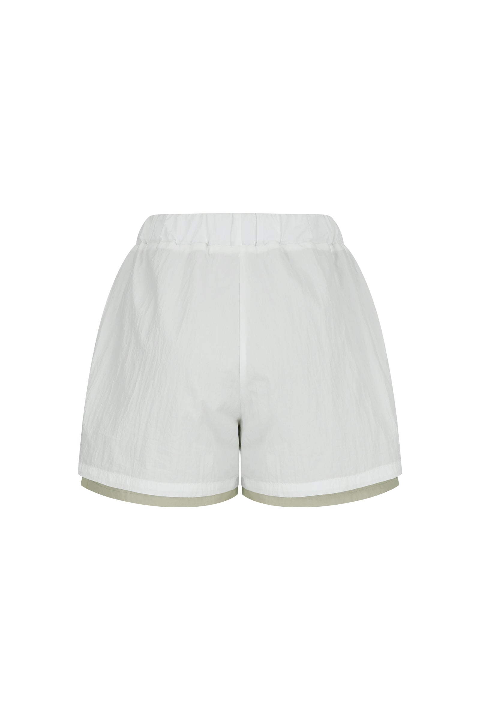 COLOR POINTED BANDING SHORTS_BLANC
