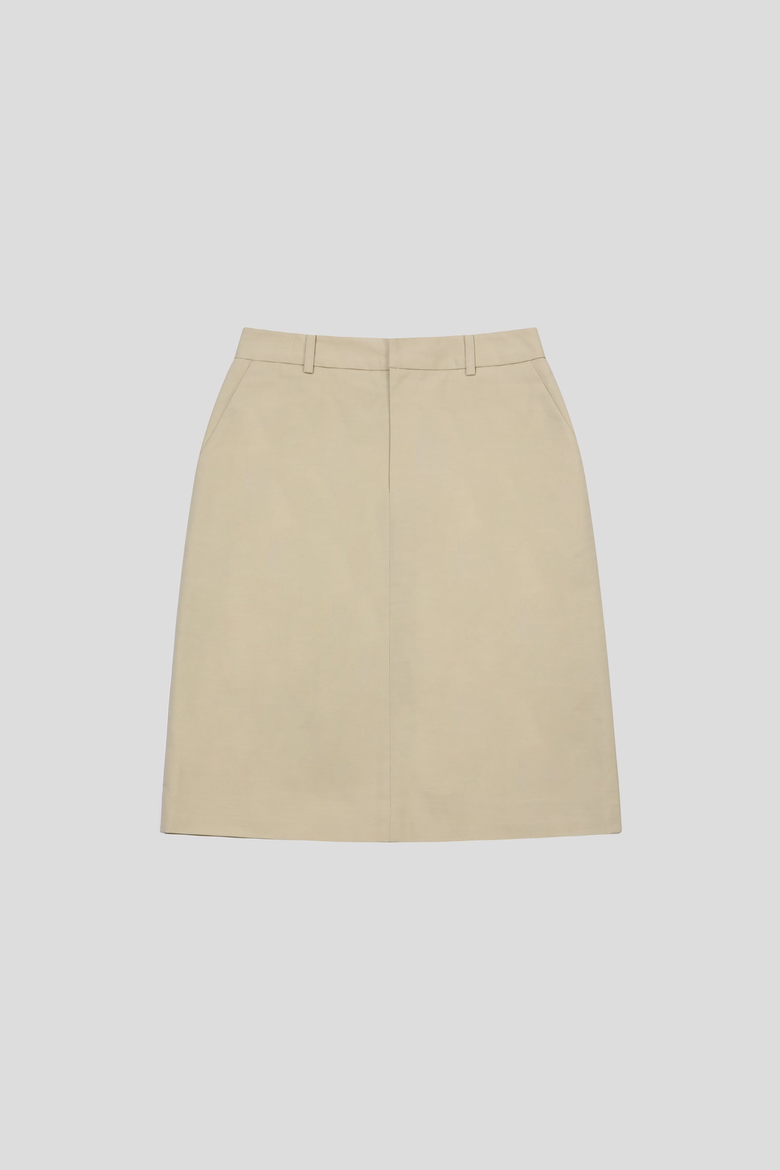 PIVOT MIDI SKIRT_OAT BEIGE