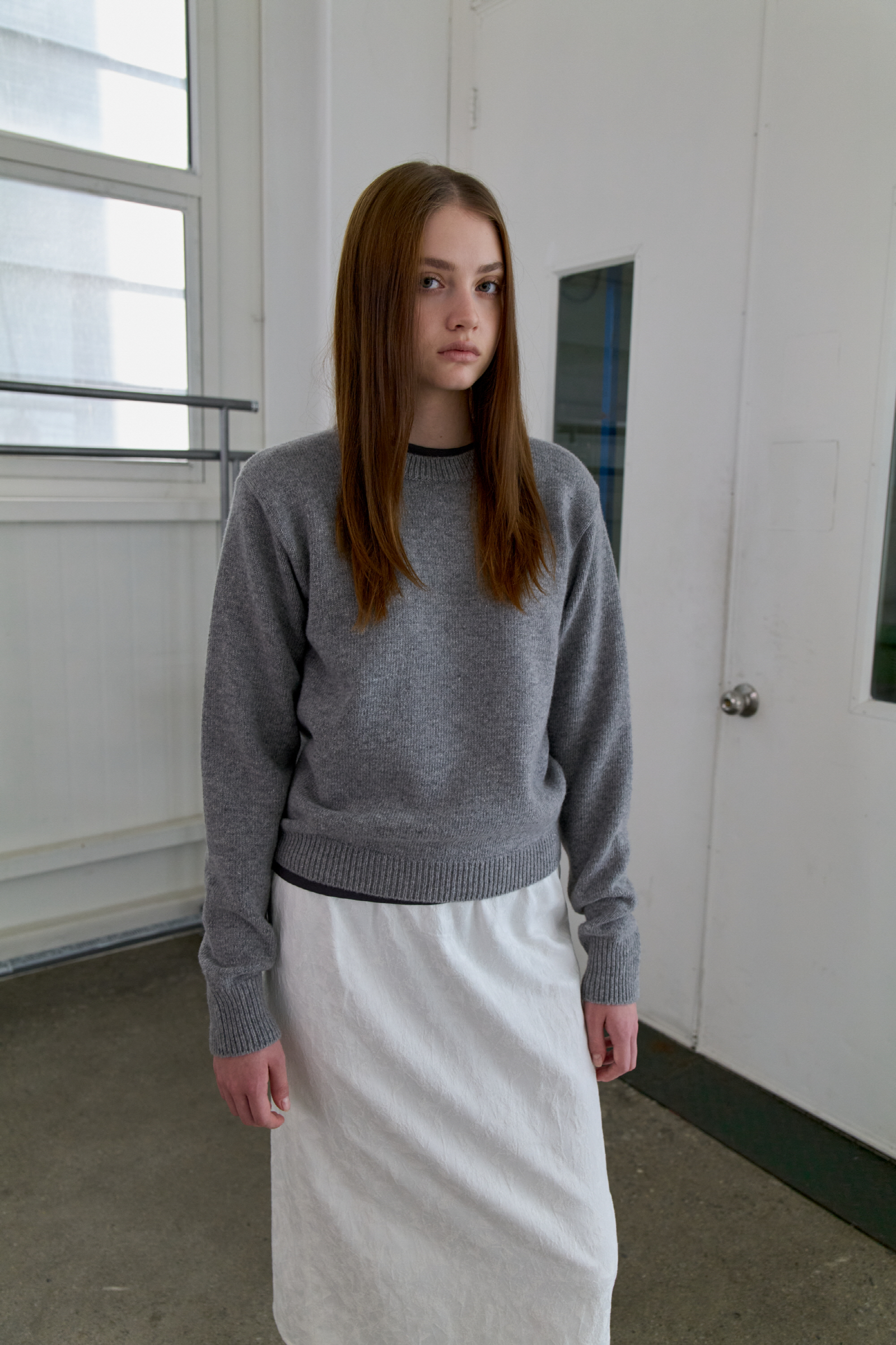 CROSS KNIT_GRAY