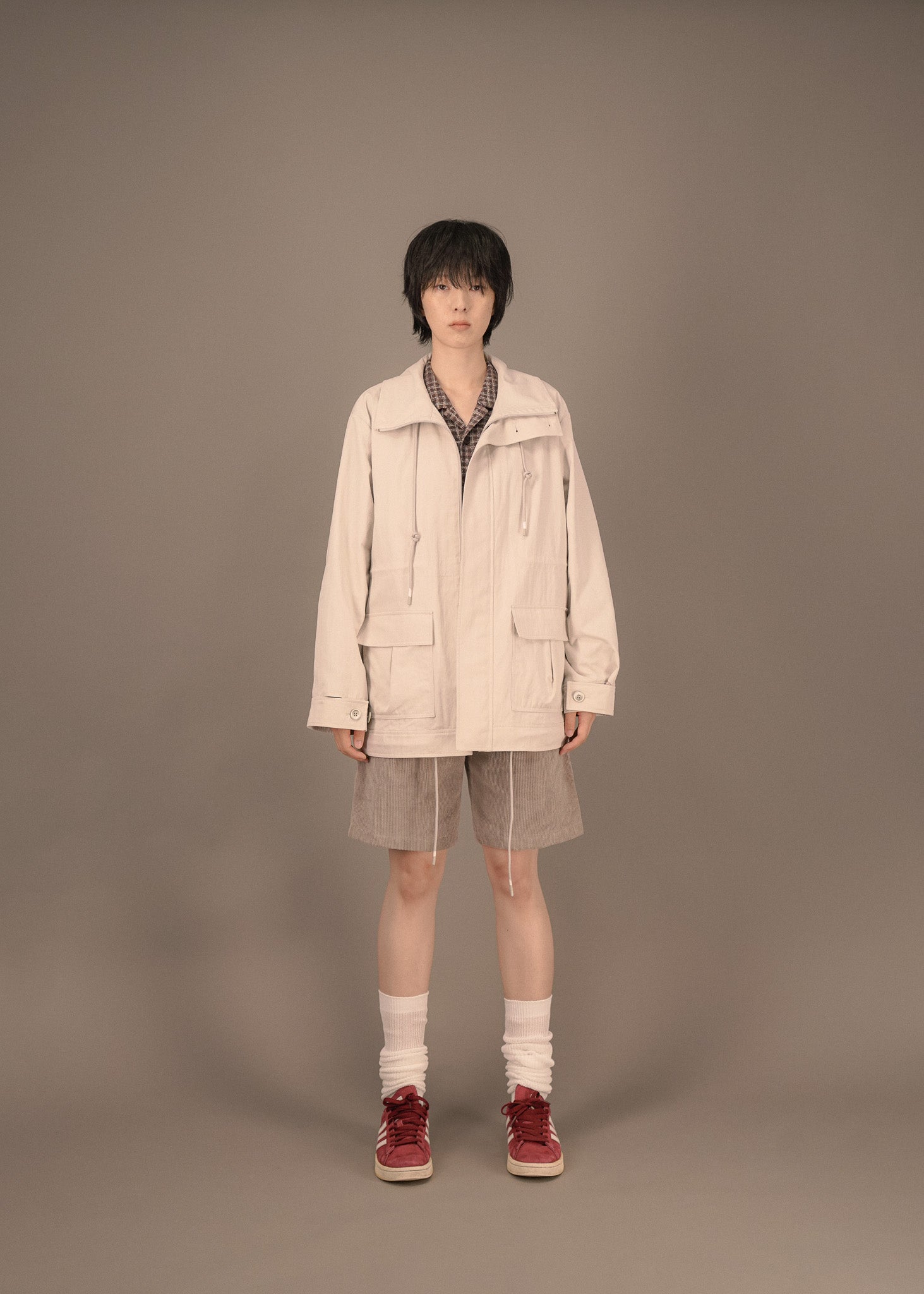 BLEAK ZIP-UP COAT_BEIGE