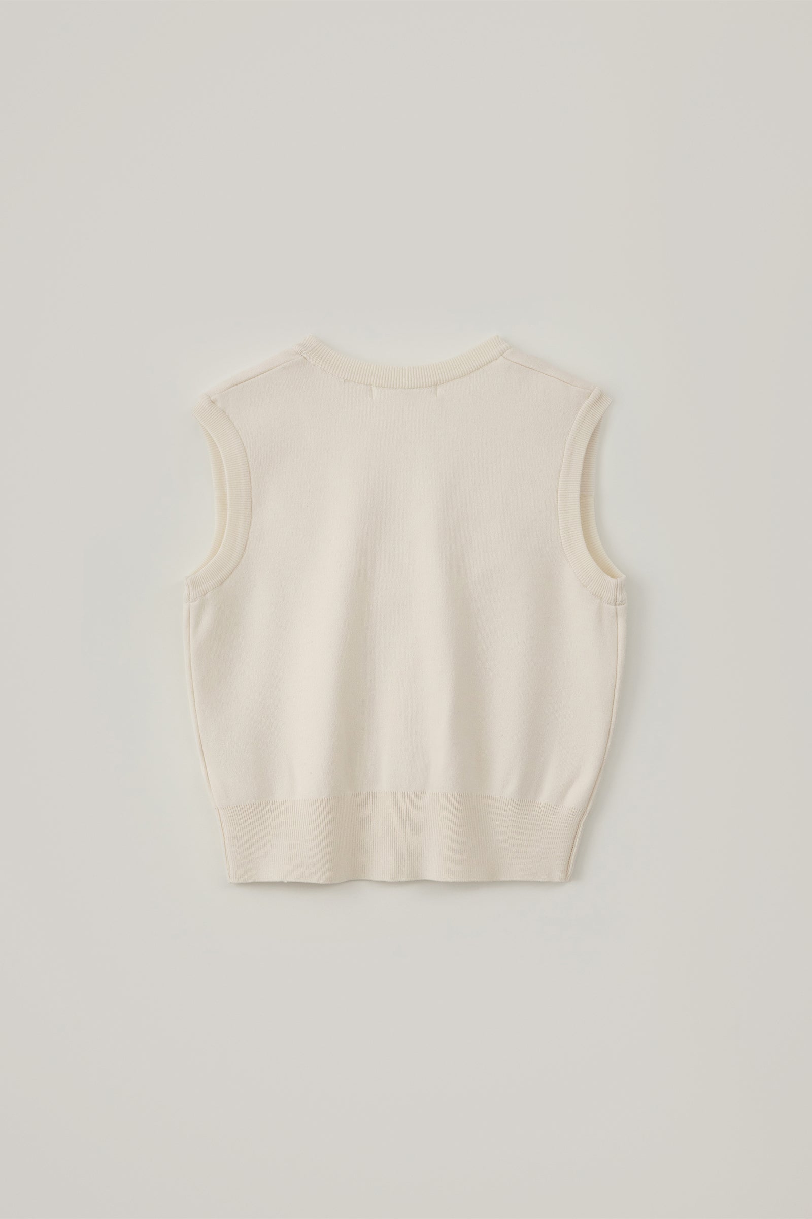 DEIN V NECK KNIT VEST_IVOIRE