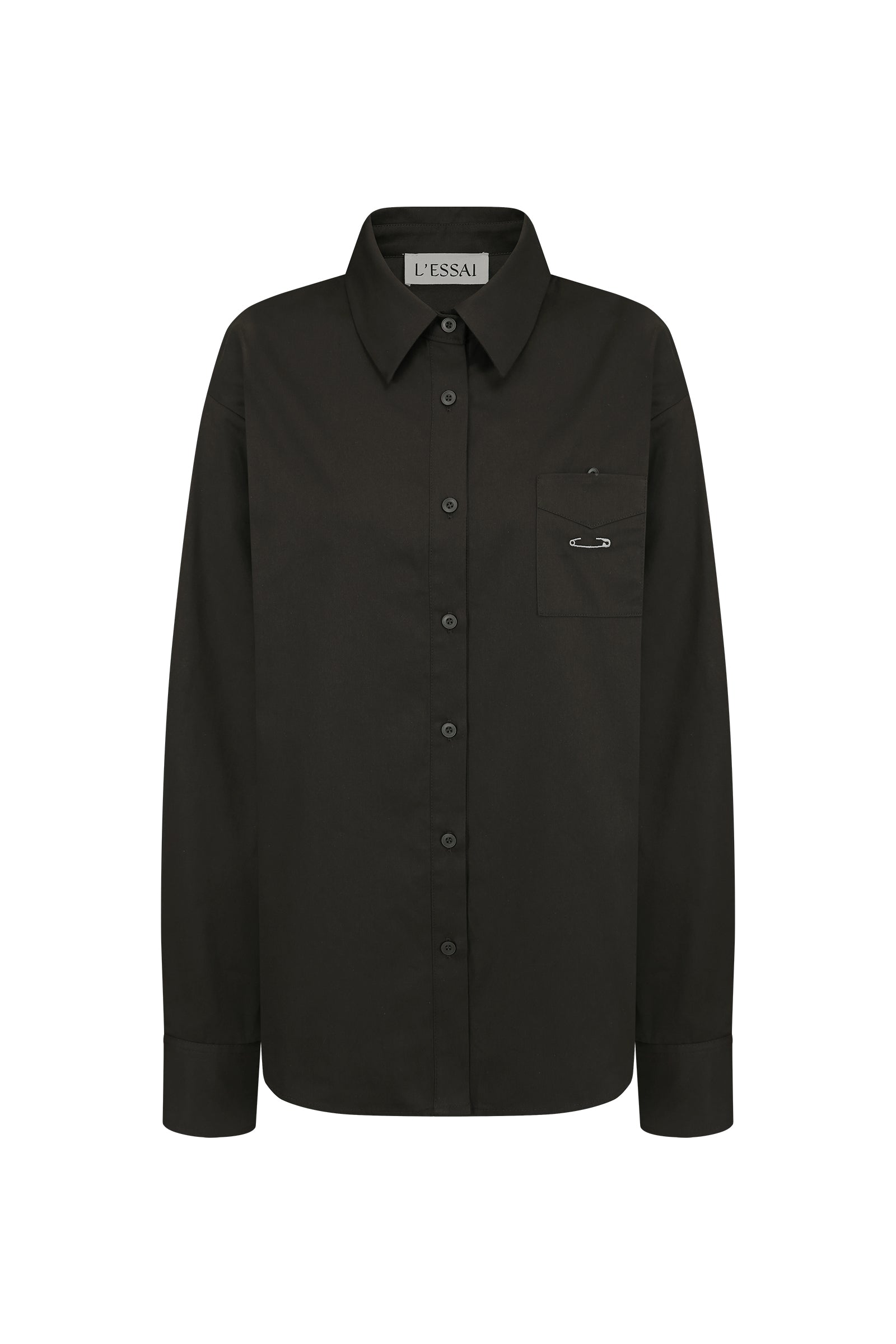 CHEMISE BRODÉE CLASSIQUE_MARRON