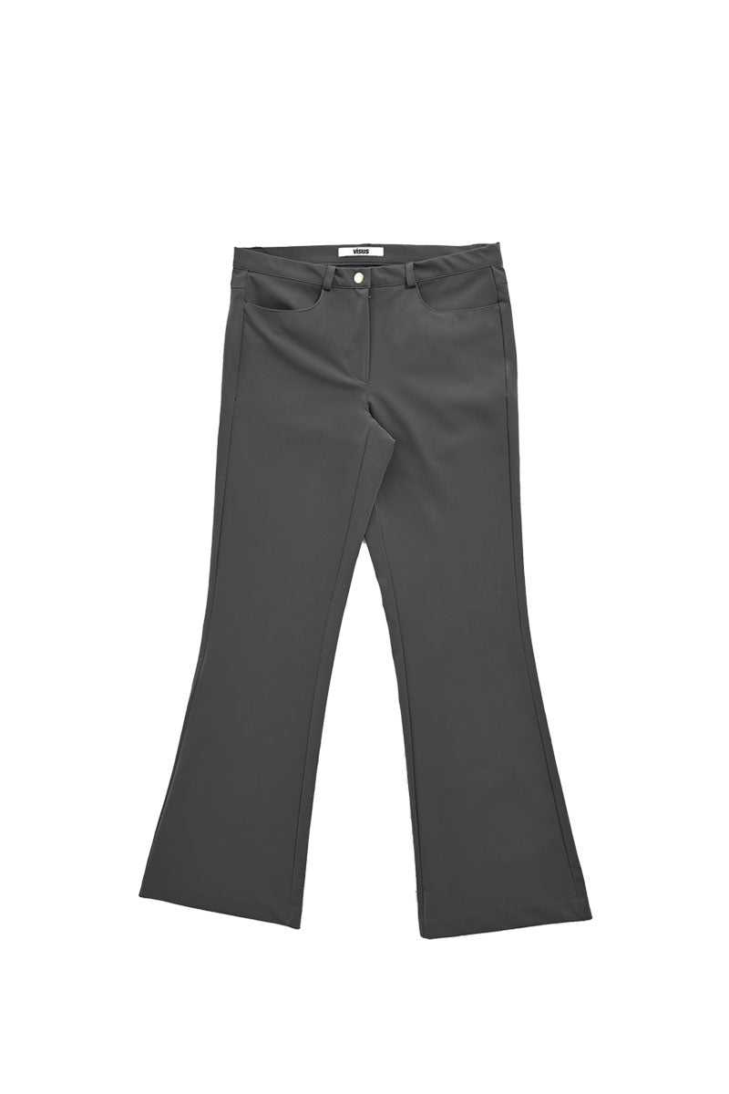 VISUS, PANTALON BOOTCUT À ŒILLETS_CHARBON