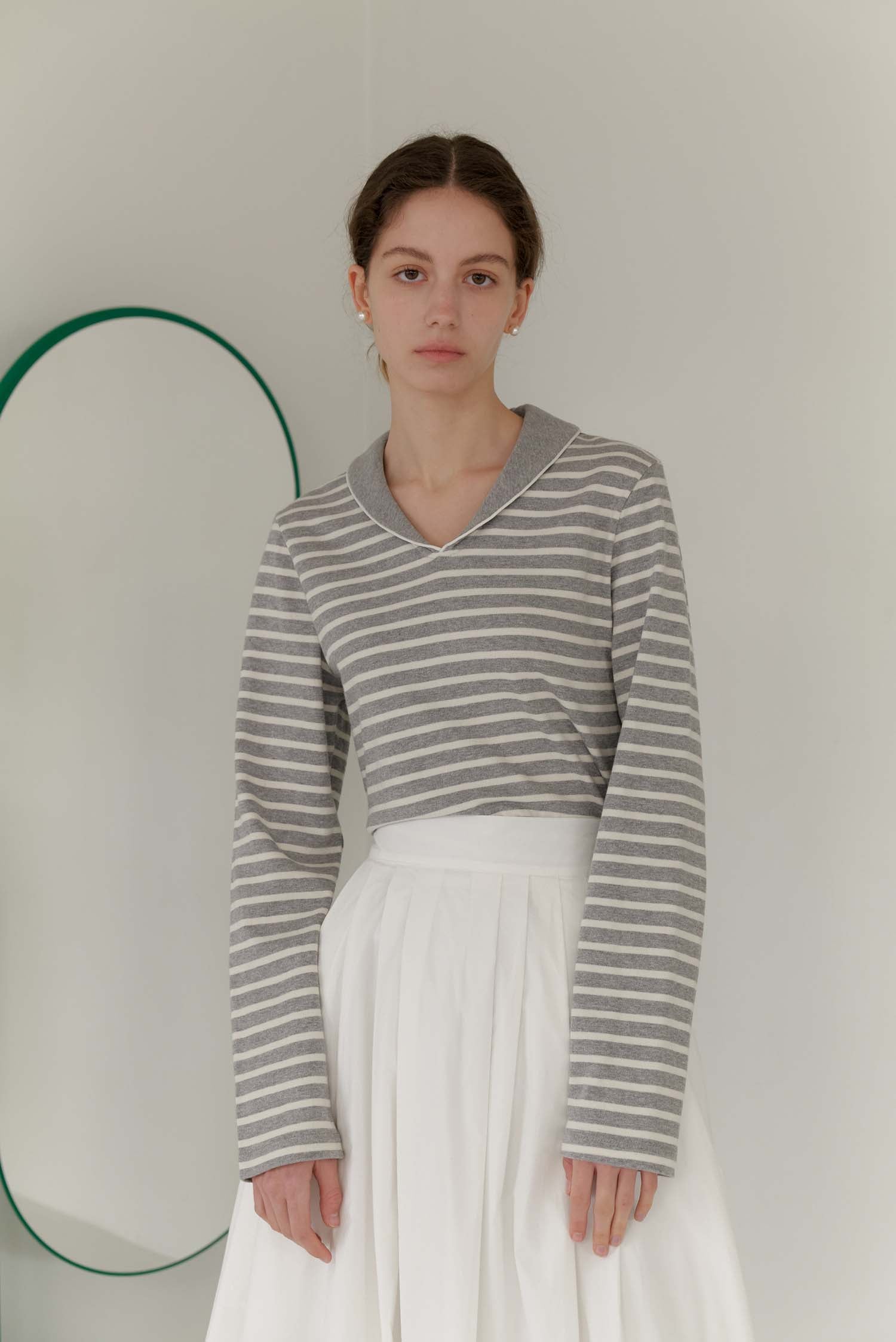 SAILOR STRIPE T-SHIRT_GRIS