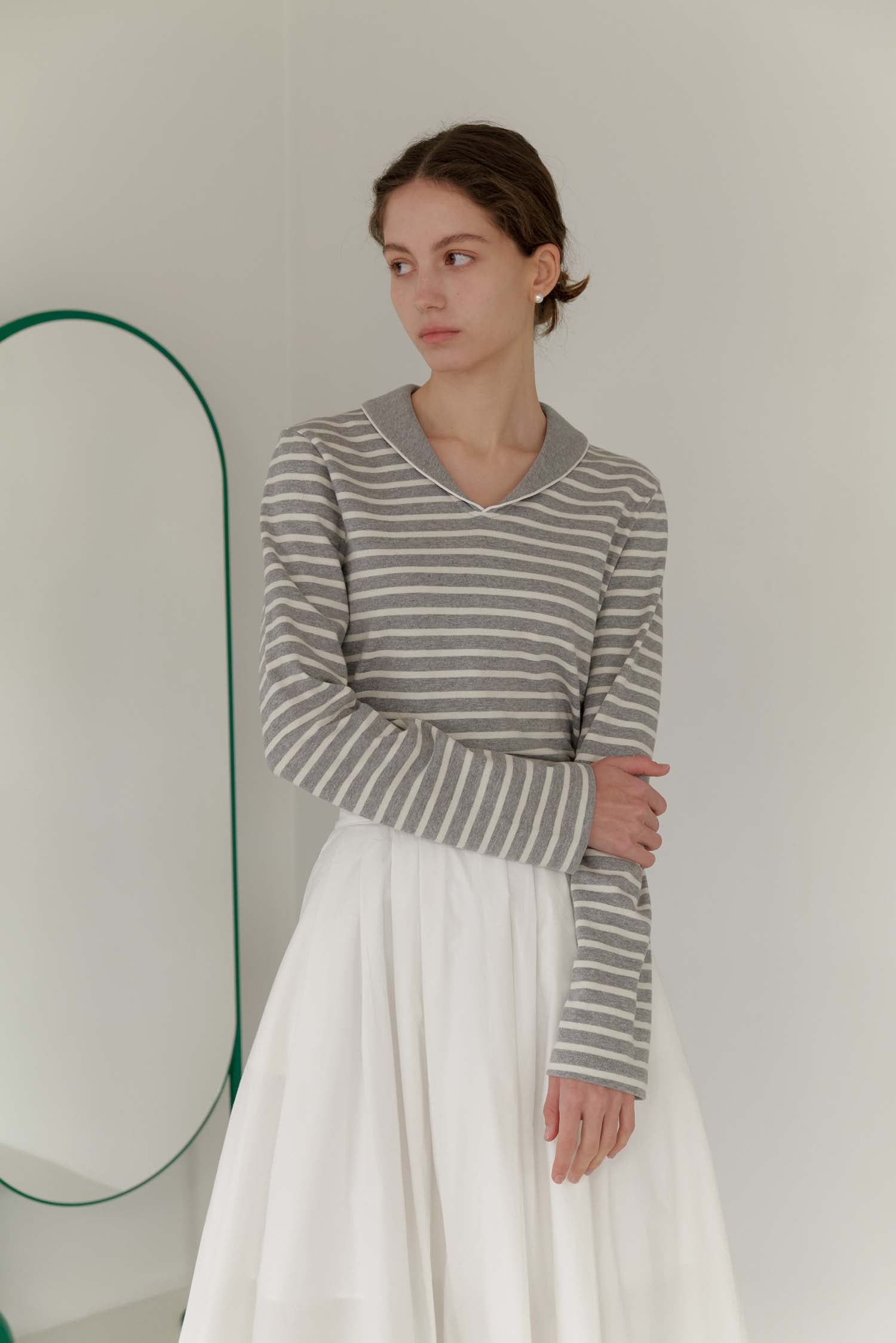 SAILOR STRIPE T-SHIRT_GRIS