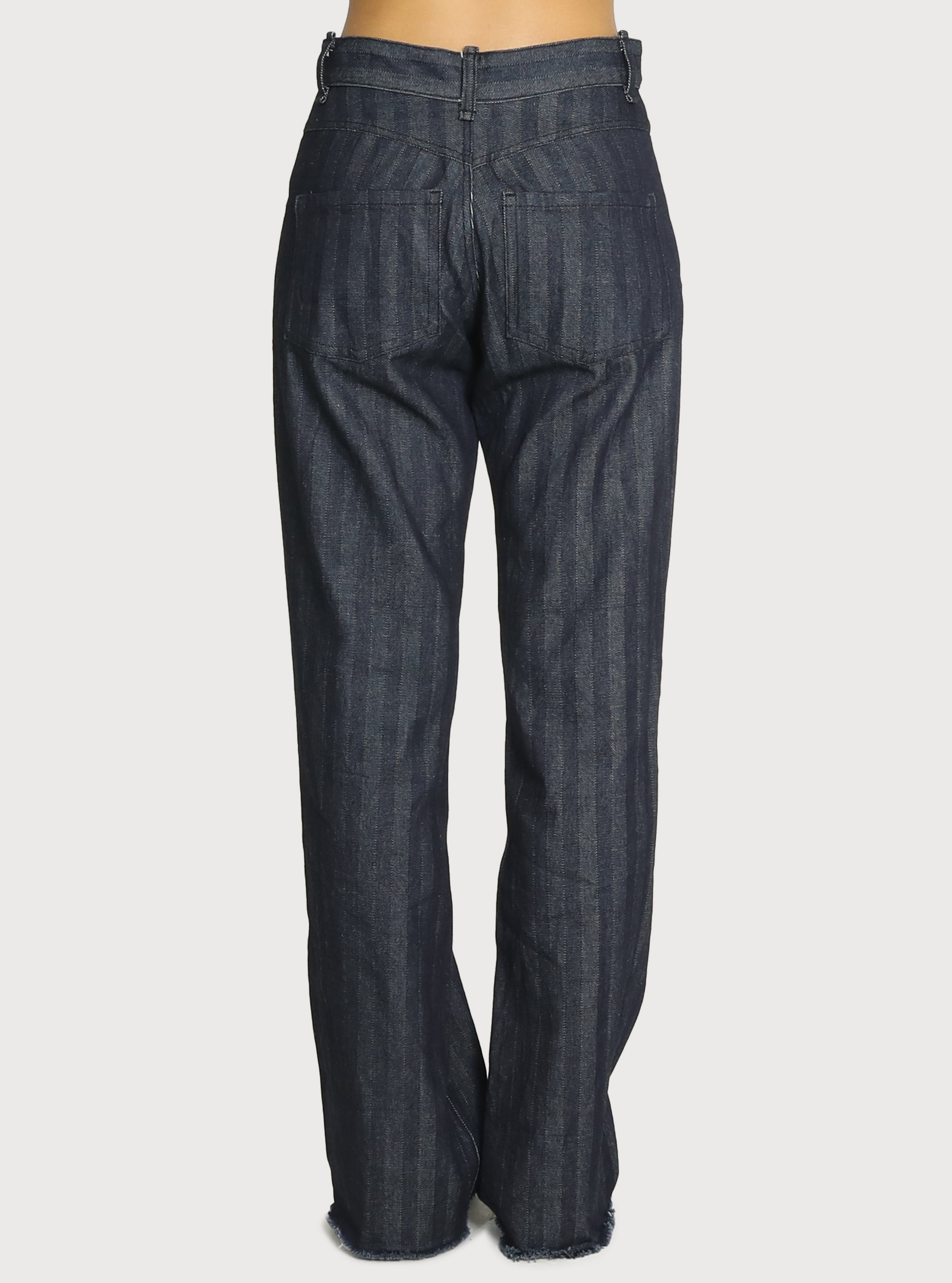 HERRINGBONE DENIM PANTS_INDIGO