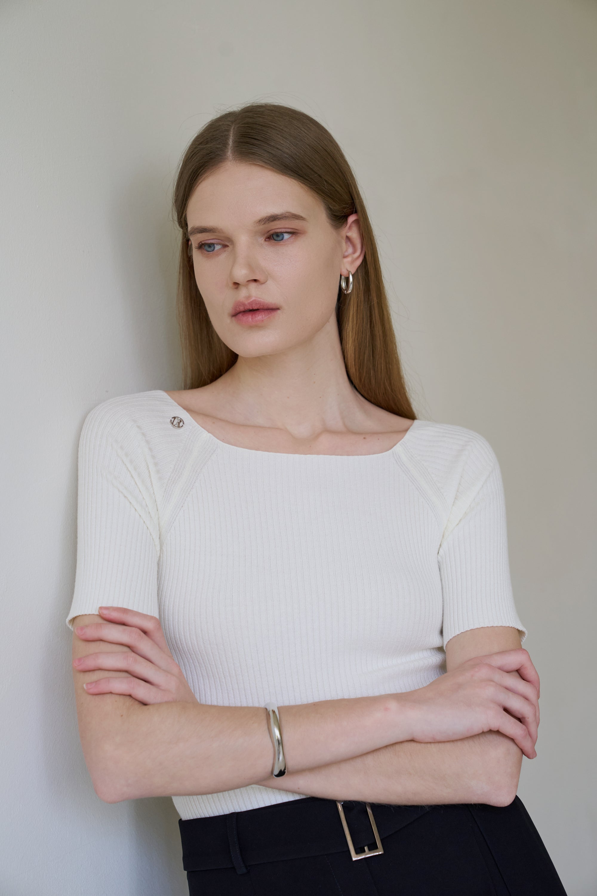 2WAY OFF-SHOULDER KNIT_NOIR