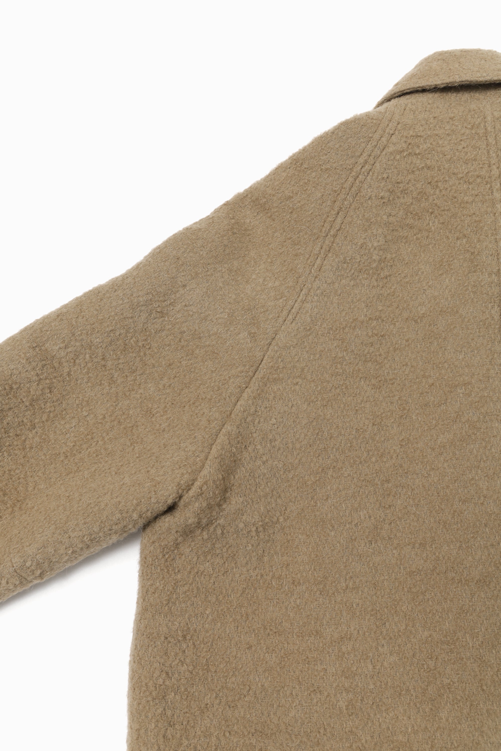 ALPACA VERDE BOUCLE HALF COAT_BEIGE