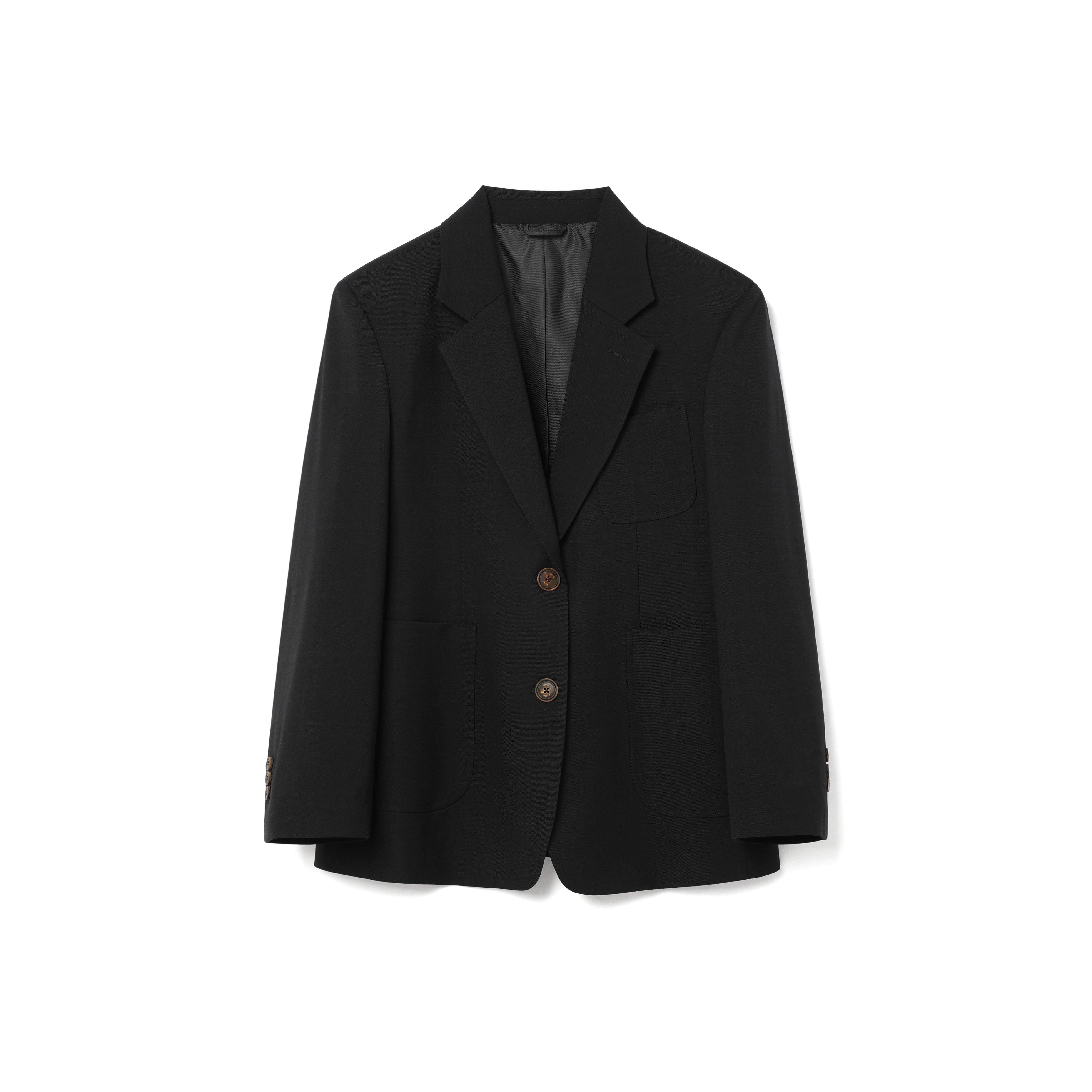 CLASSIC WOOL OUT POCKET JACKET_BLACK