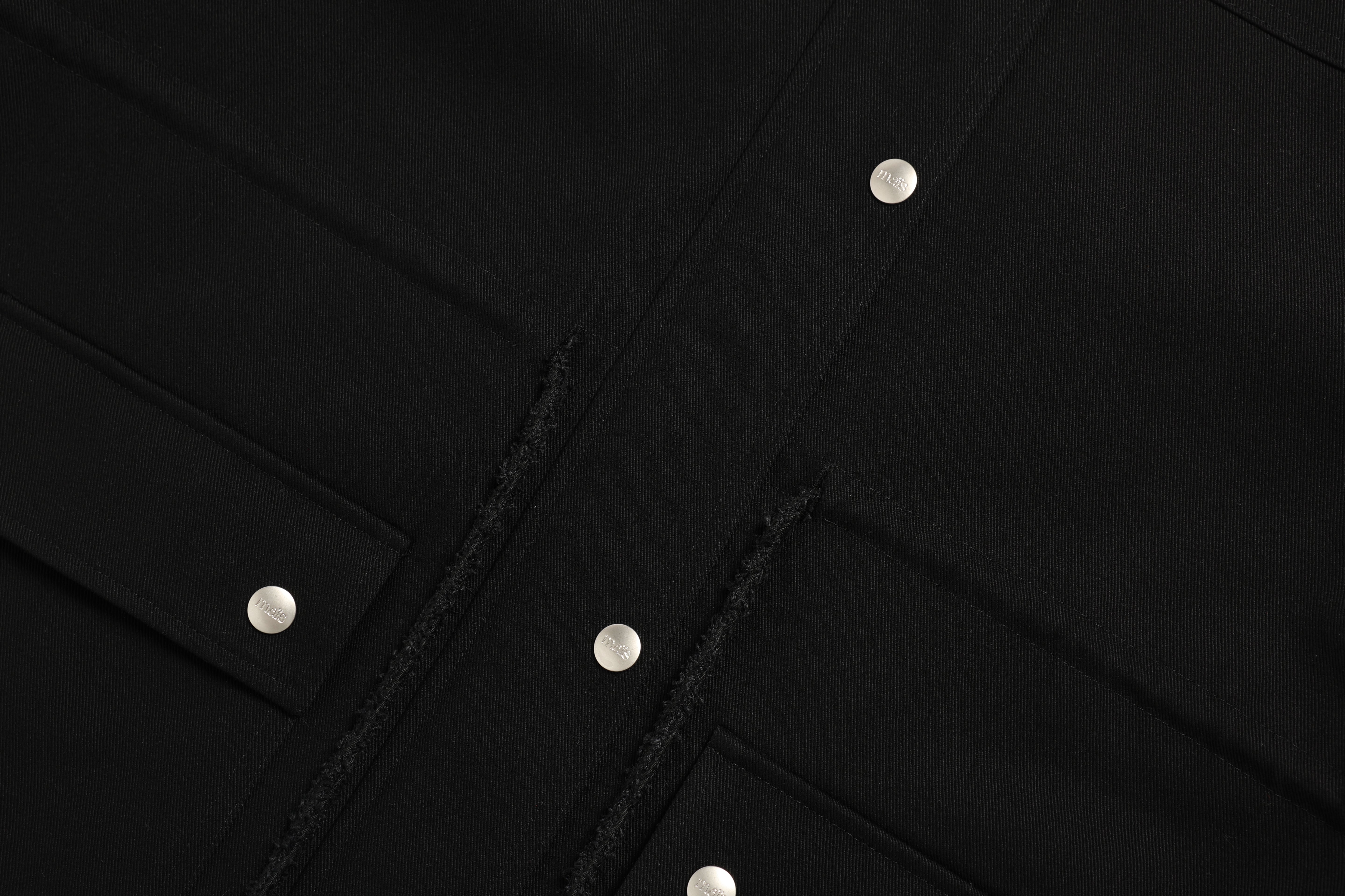 STRING COTTON TWILL FIELD JACKET_BLACK