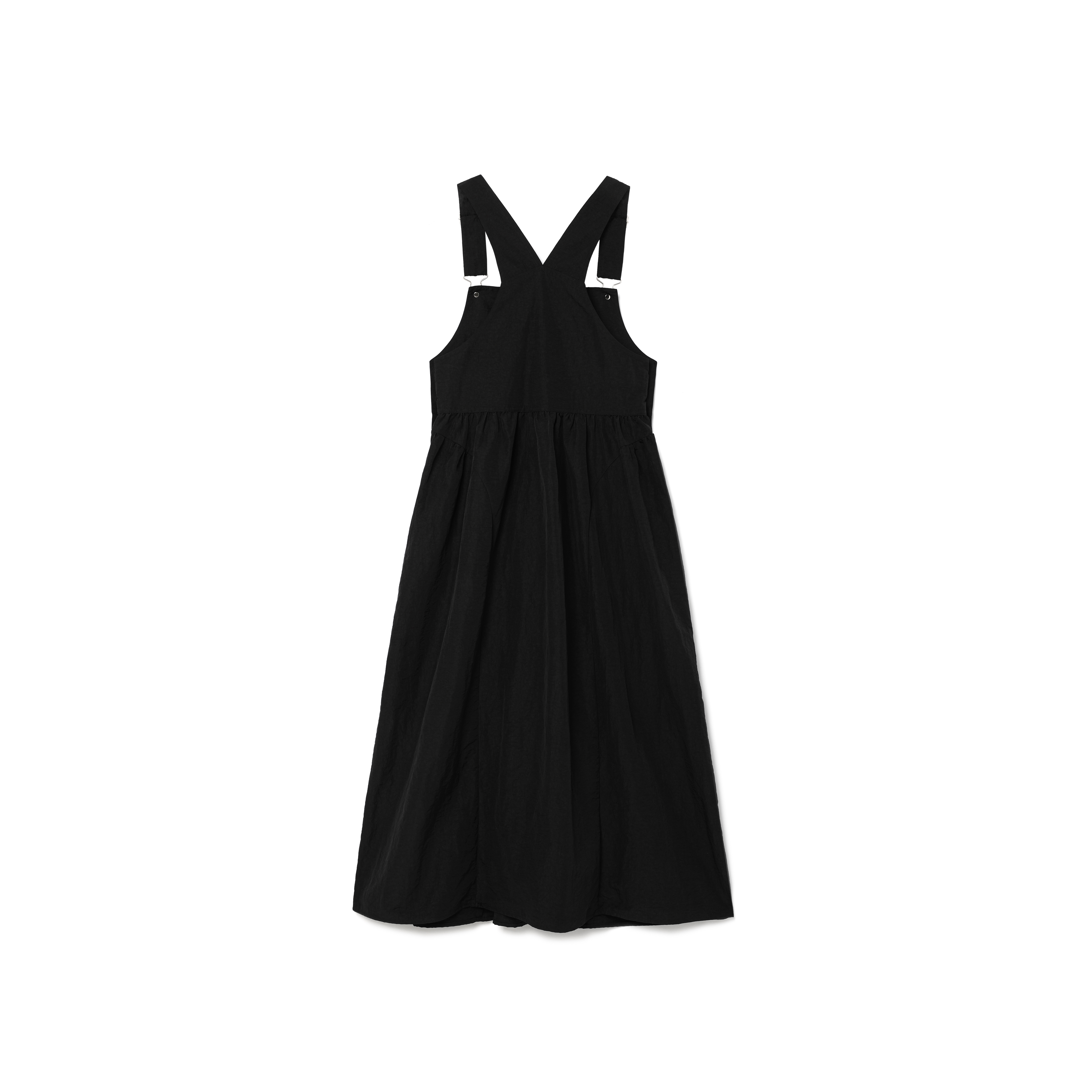 MAÏS, ROBE SALOPETTE BOUFFANTE EN NYLON_NOIR