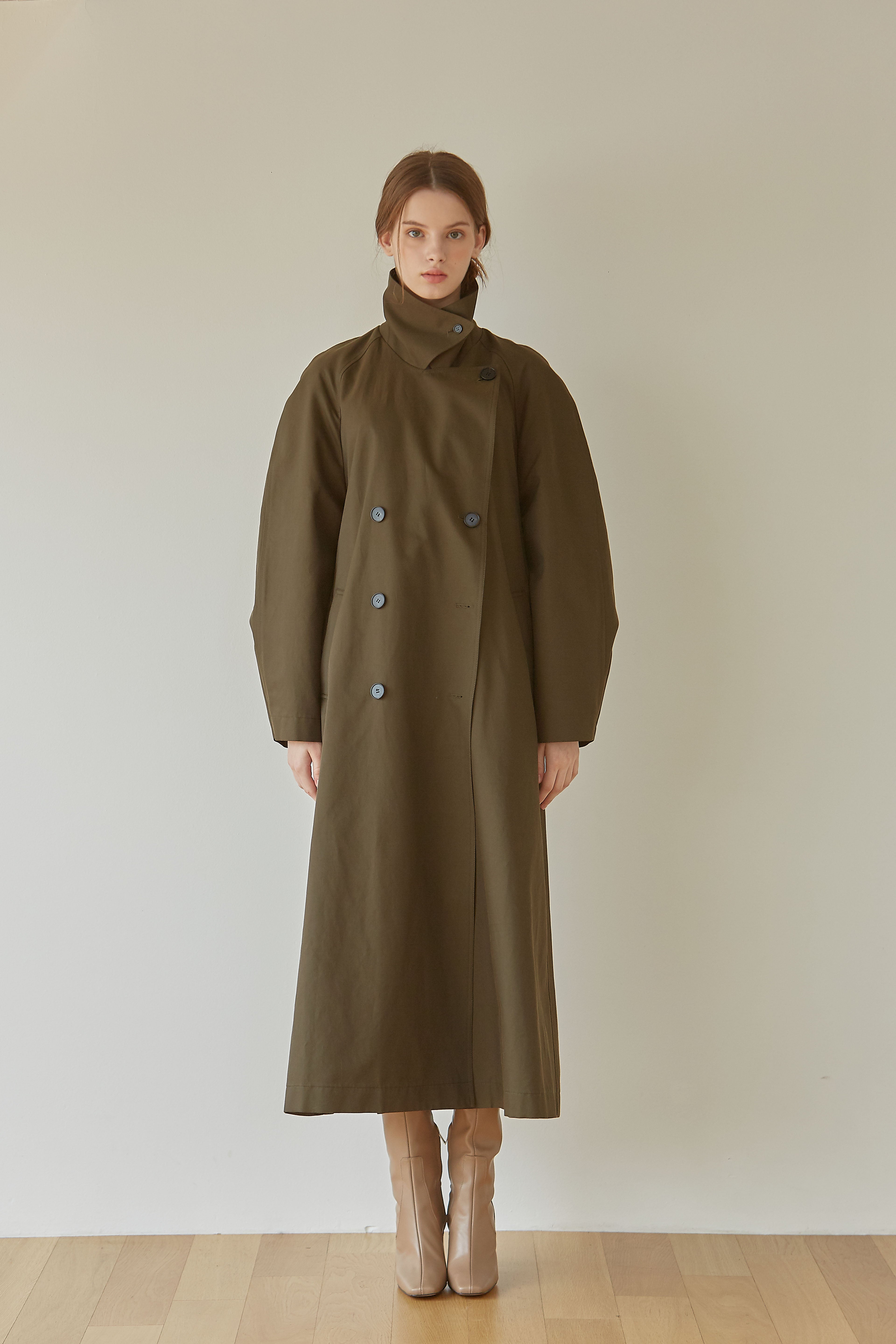 RAGLAN TRENCH COAT_KHAKI