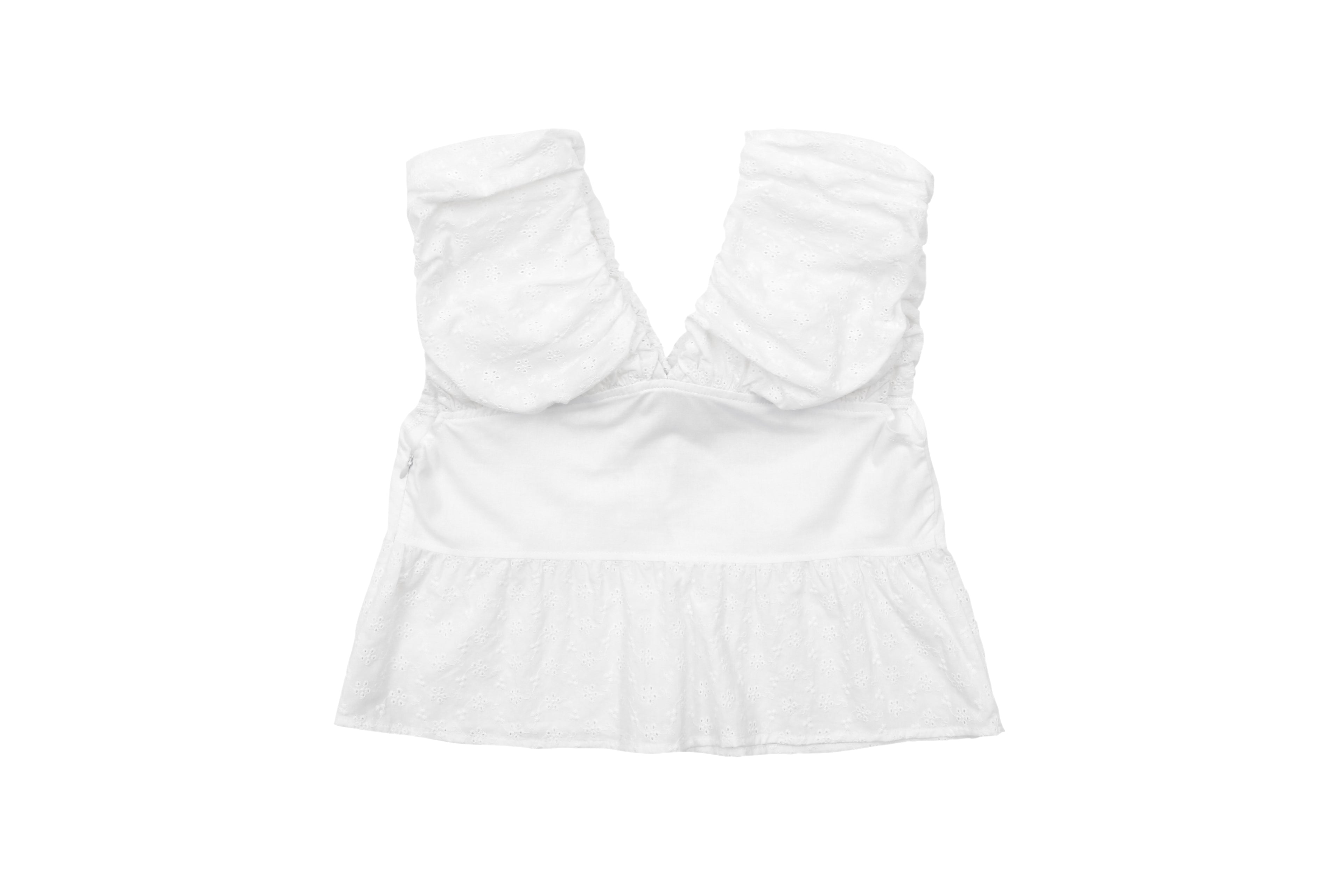 ASURA, BLOUSE MANCHES BOUFFANTES_BLANC