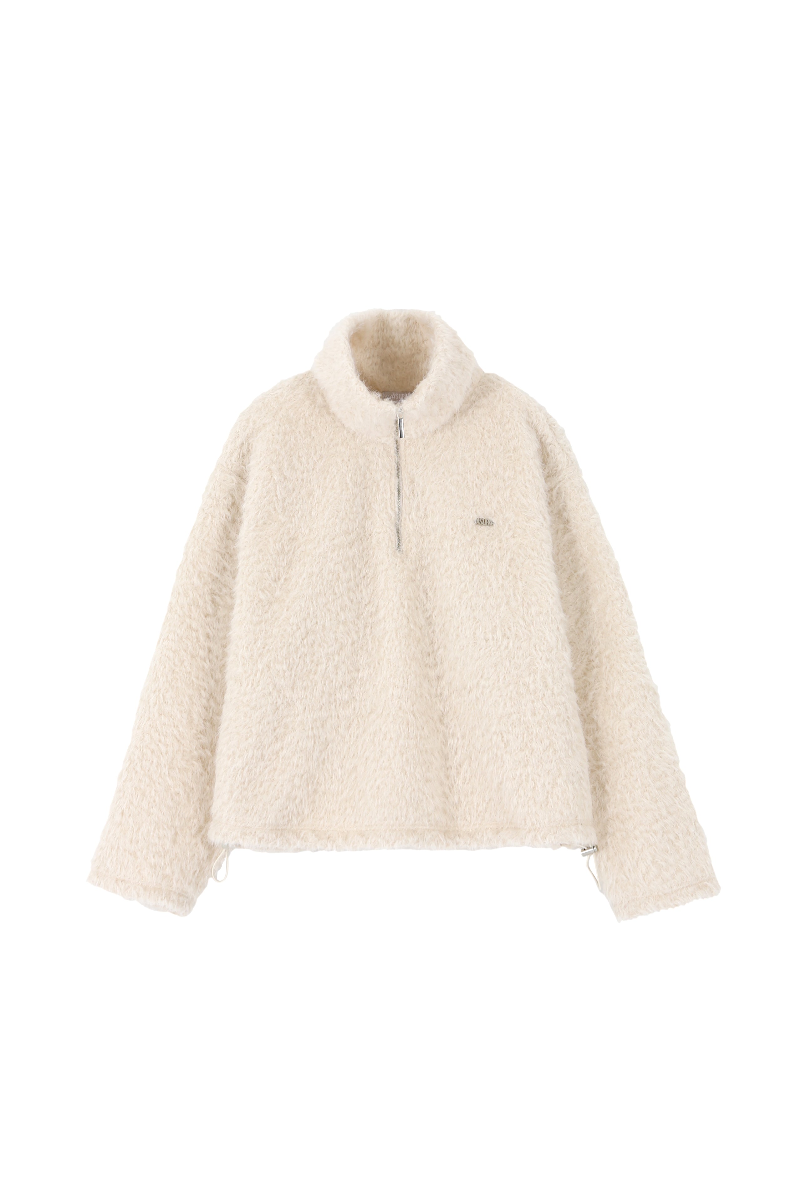 FLUFFY HALF ZIP-UP_IVORY