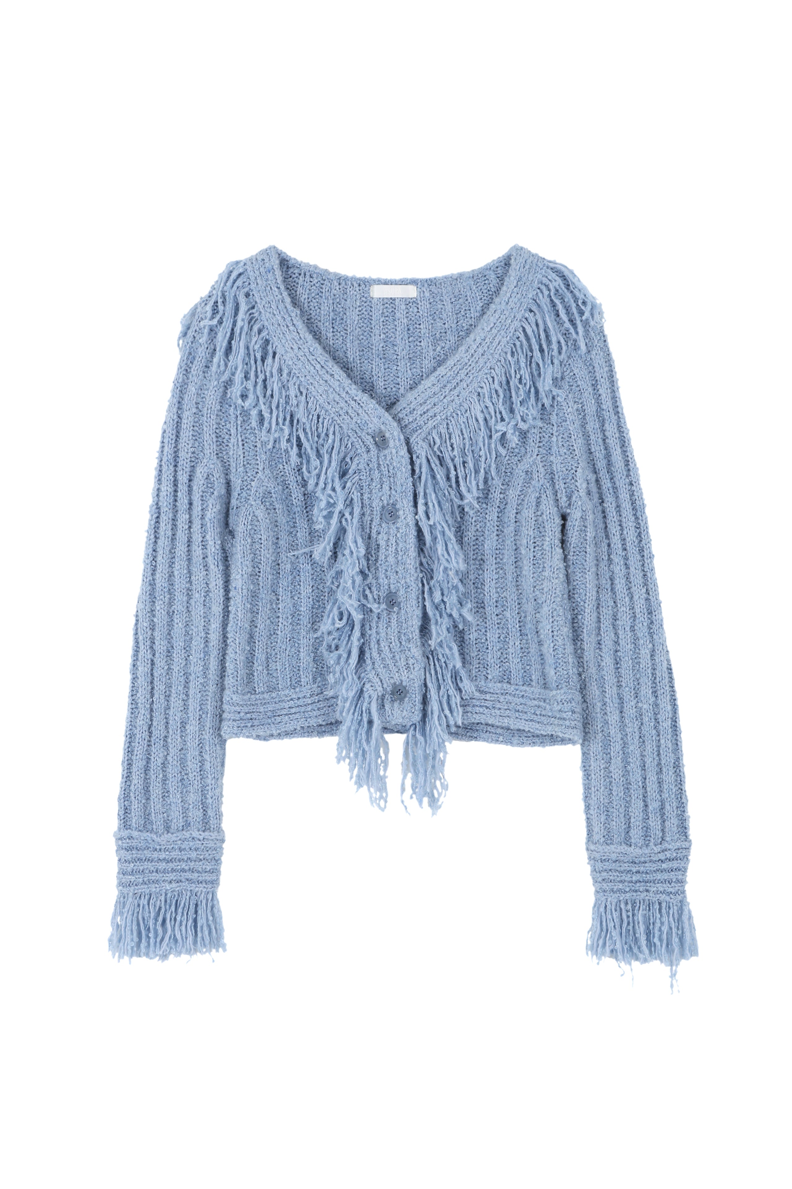 HAILEY TASSEL CARDIGAN_SKYBLUE