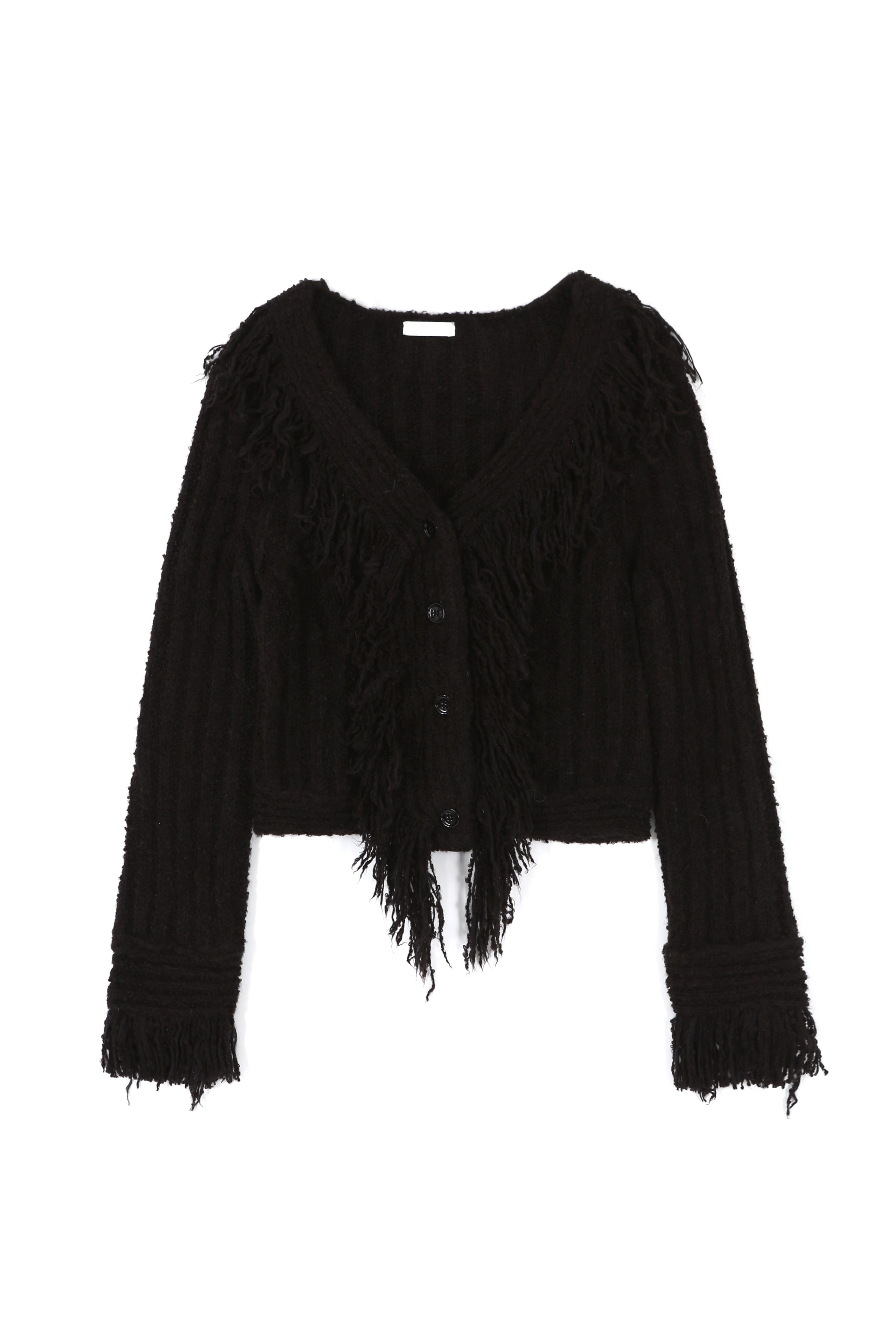 HAILEY TASSEL CARDIGAN_BLACK