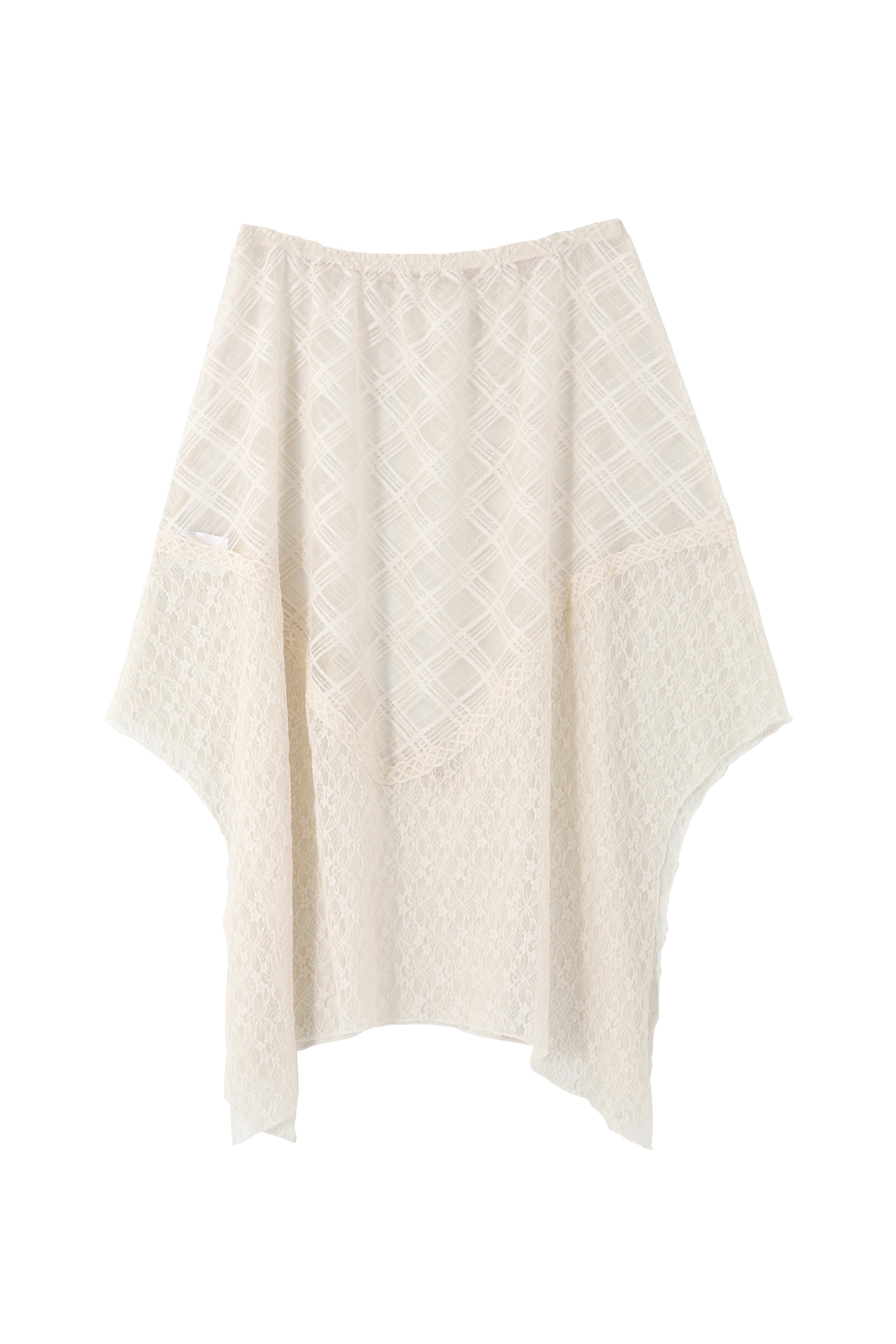 SEE-THROUGH LAYERED SKIRT_CREME