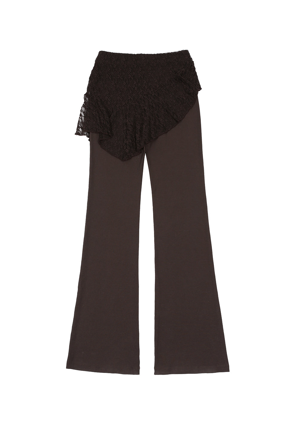 LACE SKIRT PANTS_BROWN