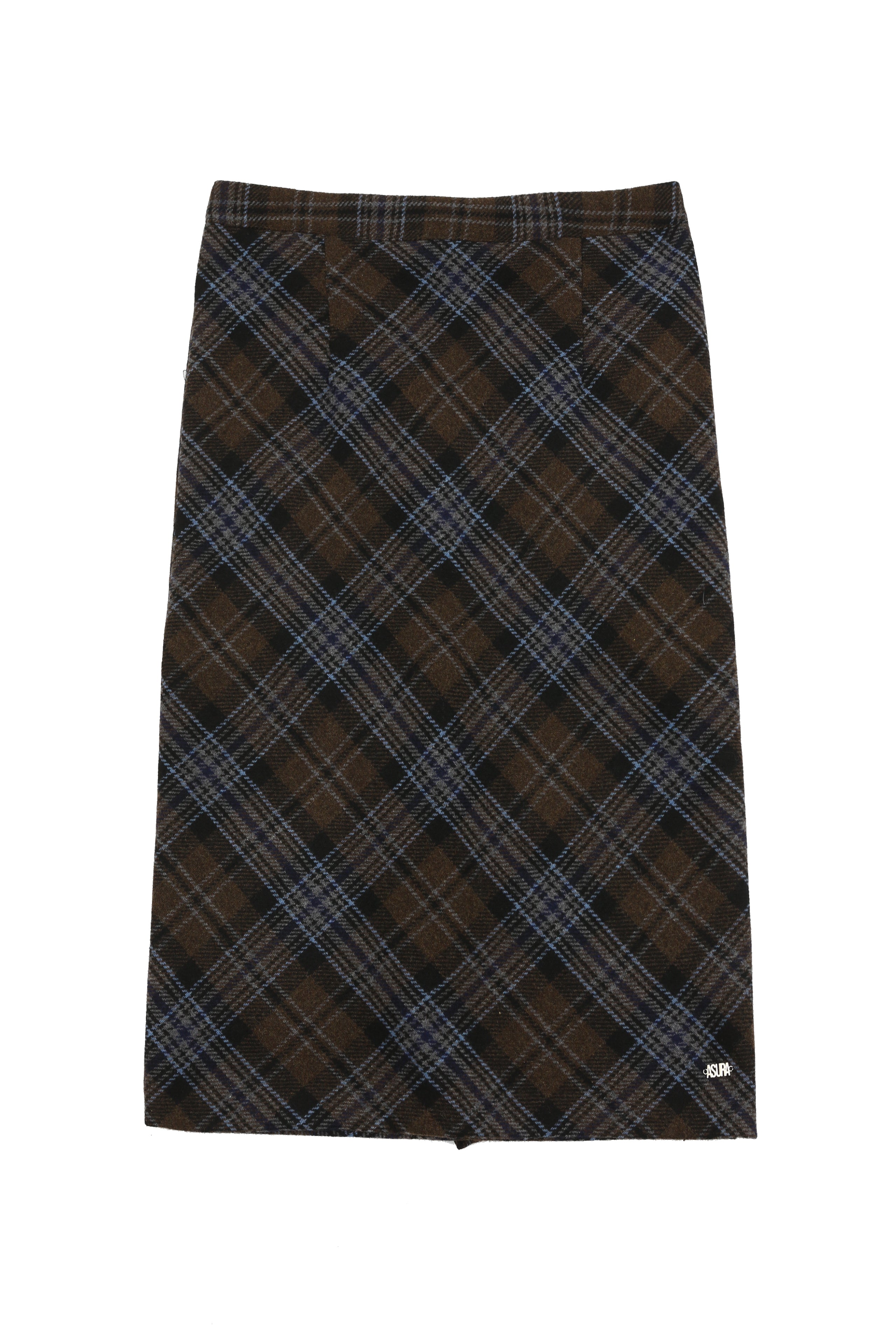 WOOL BIAS SKIRT_CHECKERED