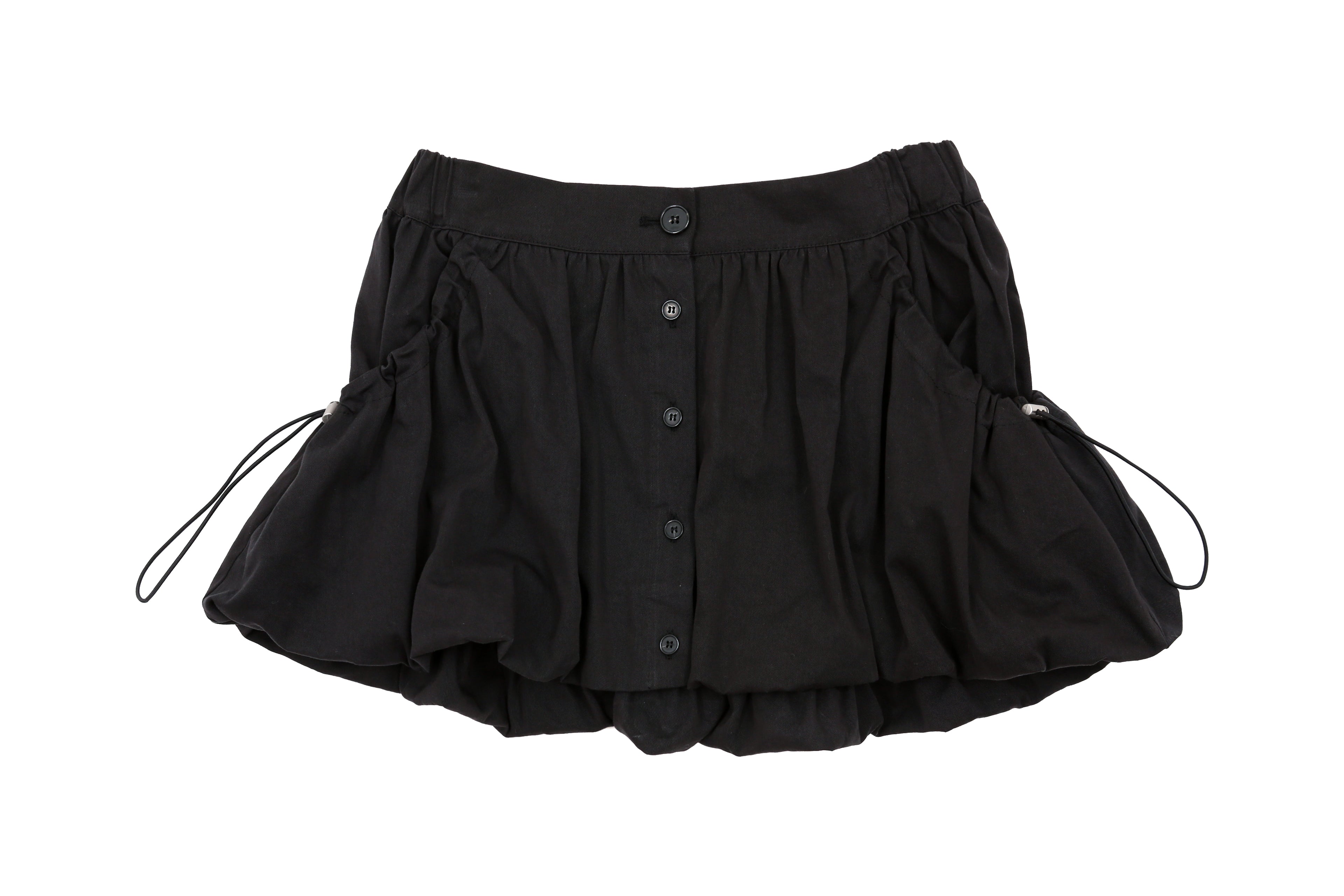 LAYERED POCKET BALLOON SKIRT_BLACK