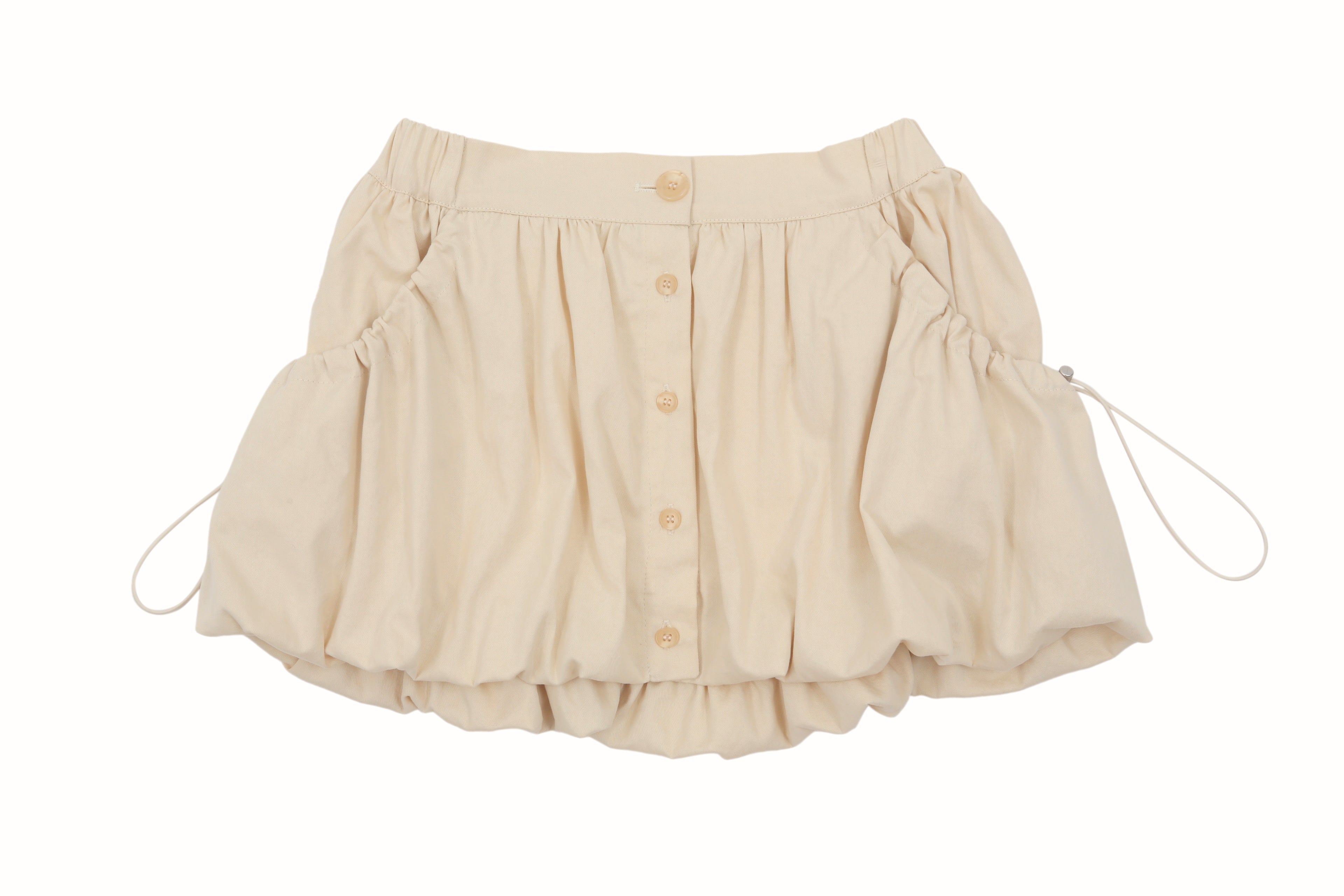 LAYERED POCKET BALLOON SKIRT_CREAM