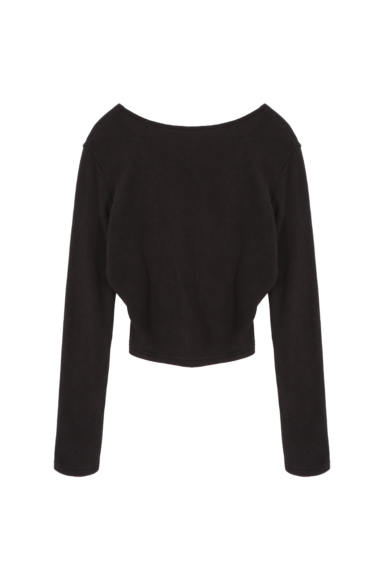 SOFT WRAP KNIT T_BLACK